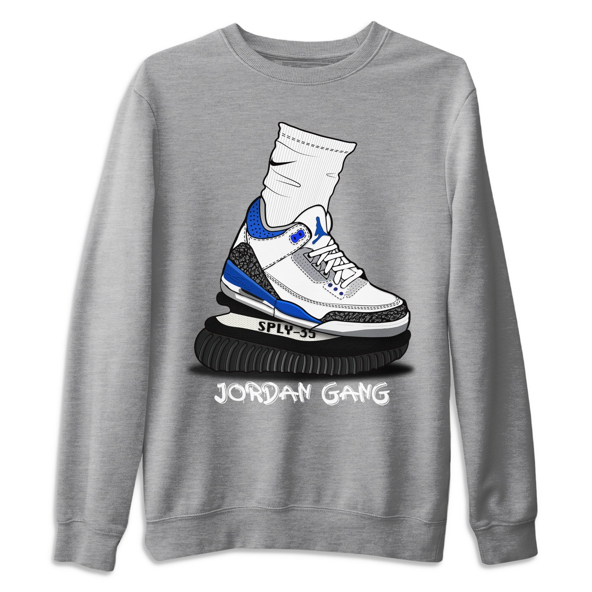 Air Jordan Gang Unisex Tops - Air Jordan 3 Racer Blue