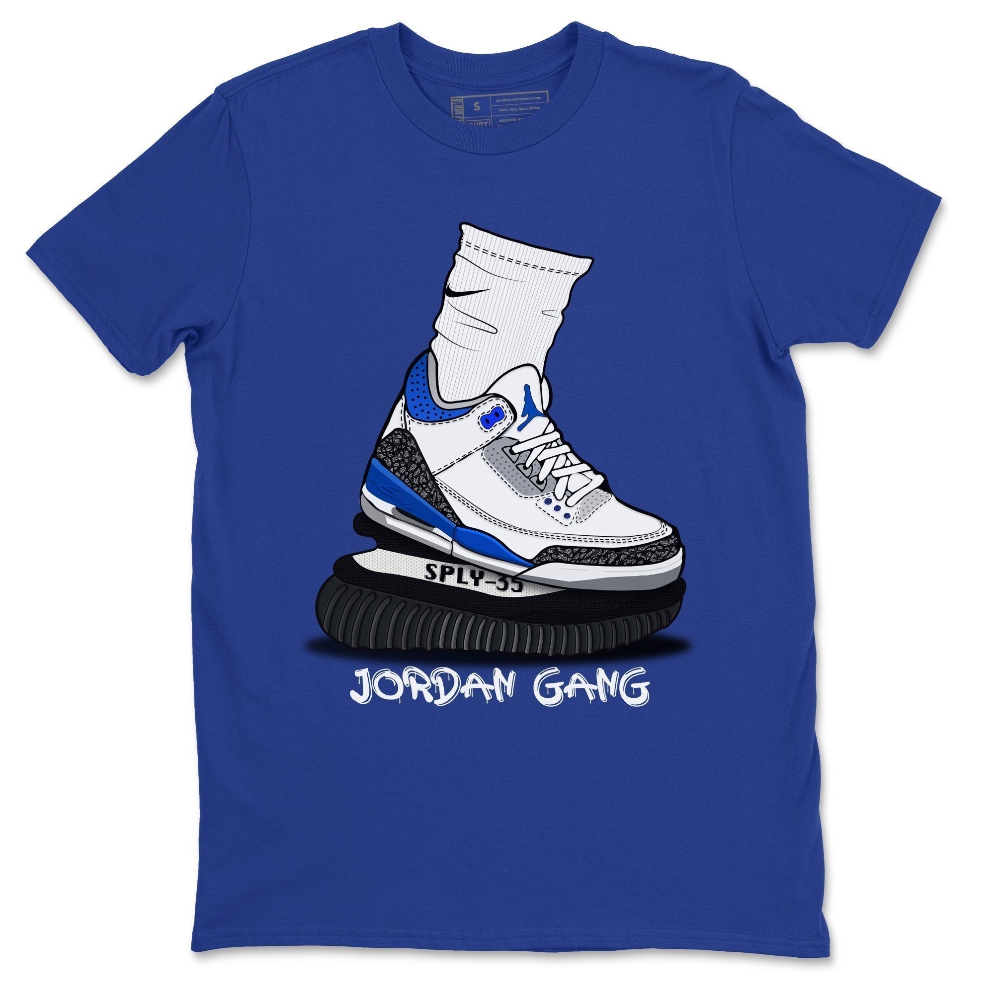 Air Jordan Gang Unisex Tops - Air Jordan 3 Racer Blue