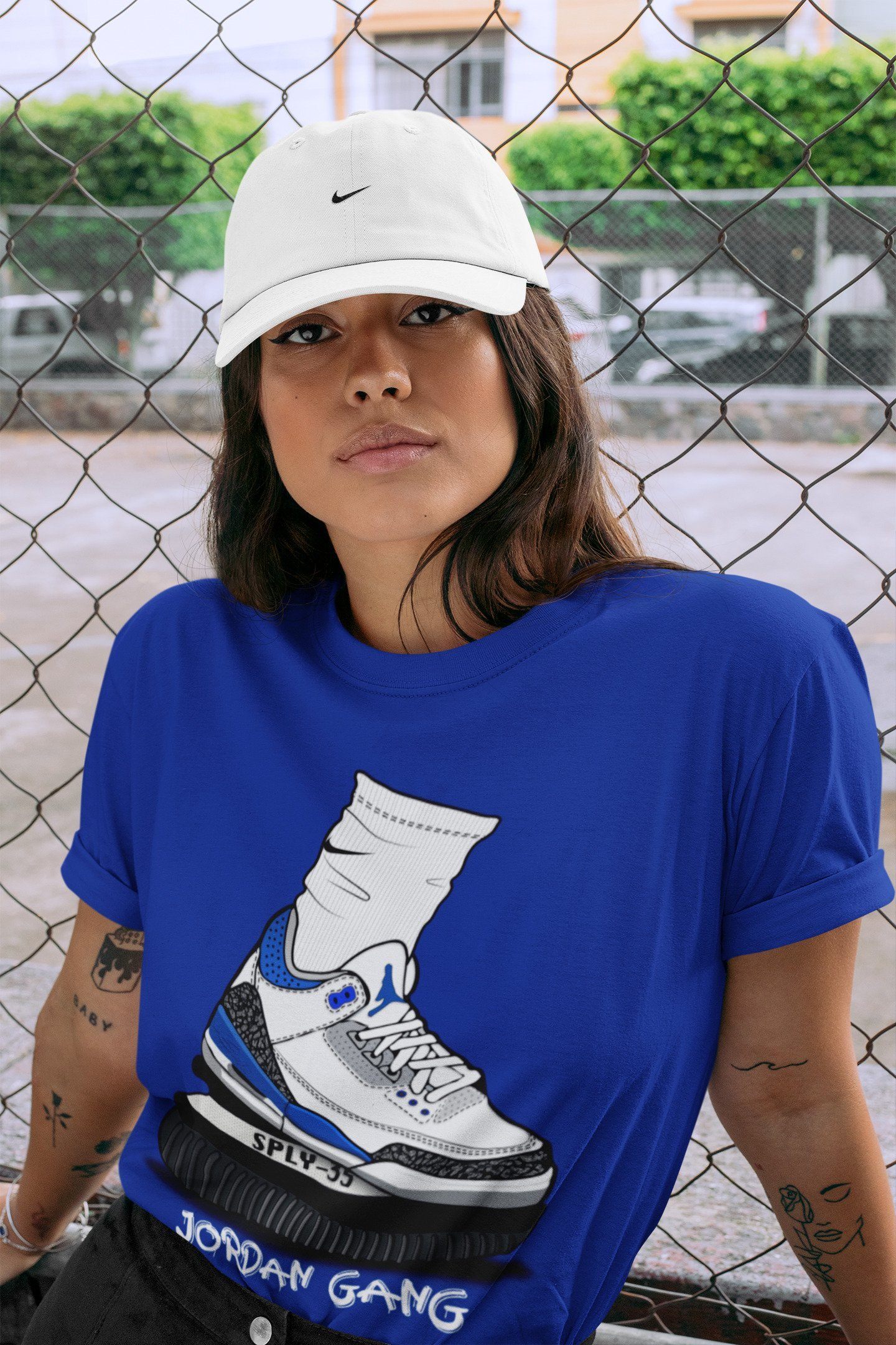 Air Jordan Gang Unisex Tops - Air Jordan 3 Racer Blue