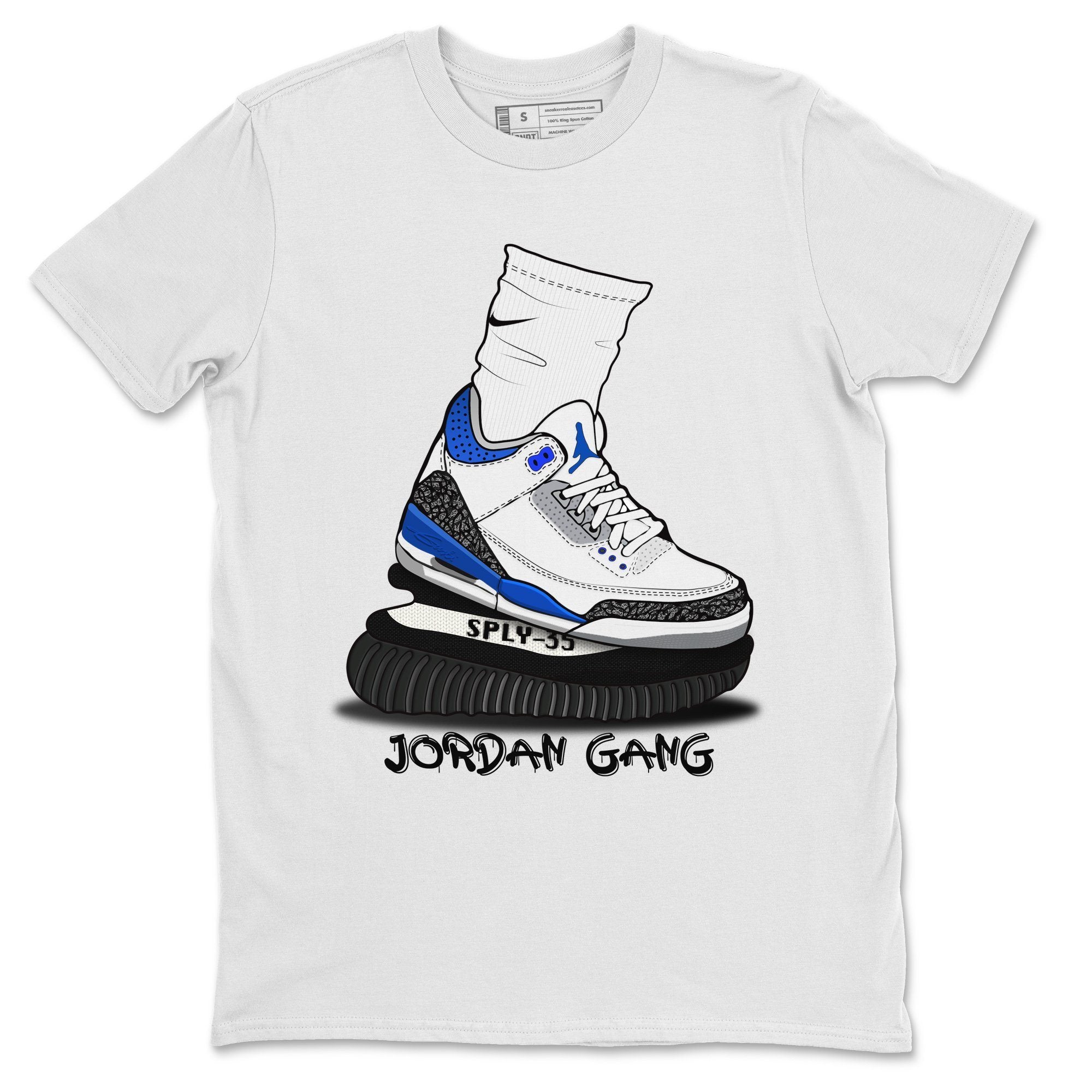 Air Jordan Gang Unisex Tops - Air Jordan 3 Racer Blue