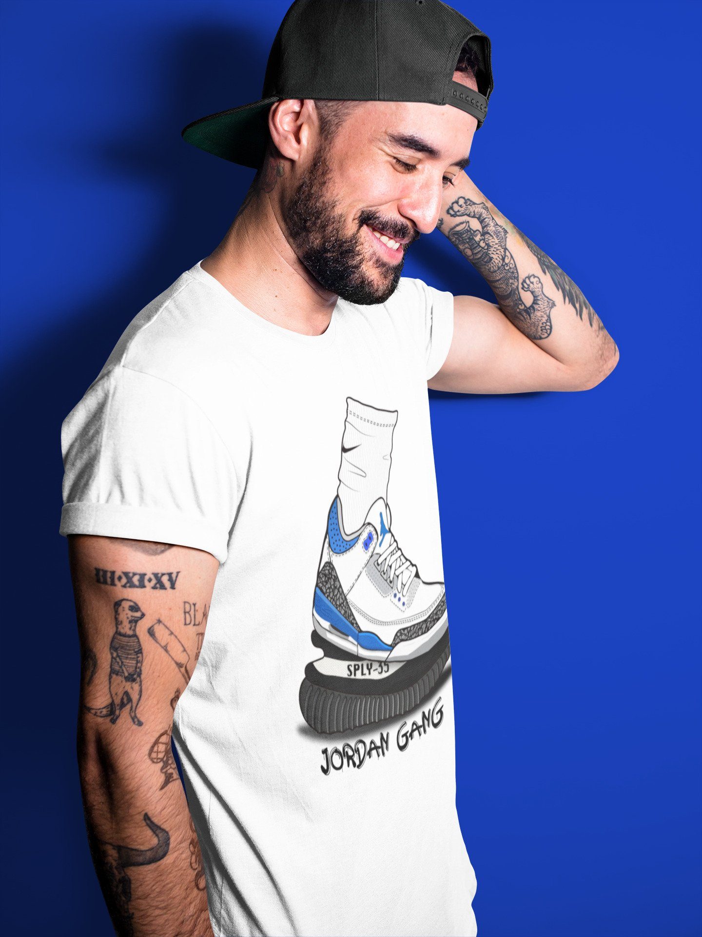 Air Jordan Gang Unisex Tops - Air Jordan 3 Racer Blue