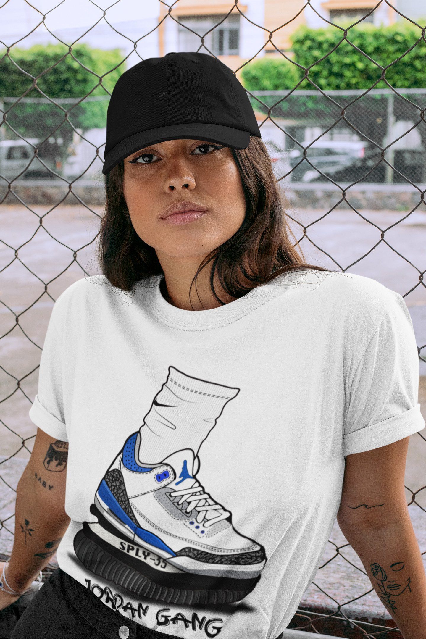 Air Jordan Gang Unisex Tops - Air Jordan 3 Racer Blue