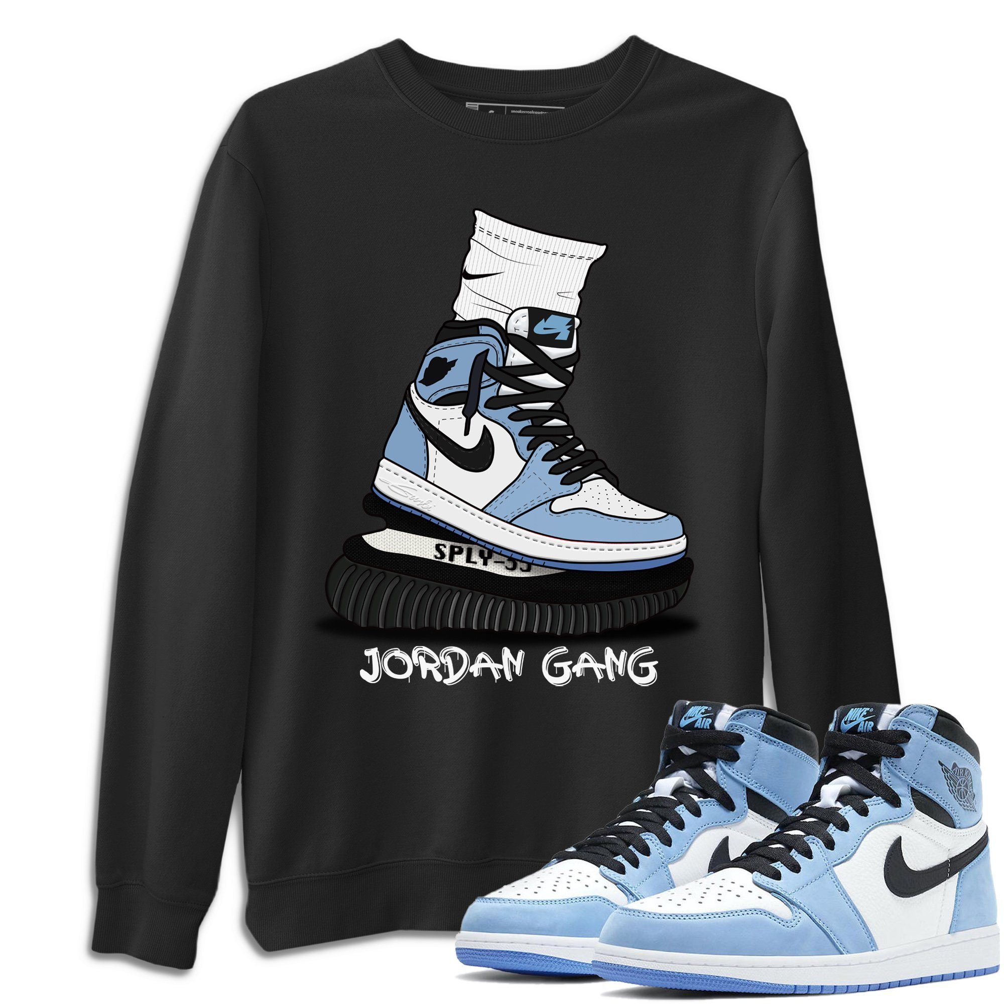 Air Jordan Gang Unisex Tops - Air Jordan 1 University Blue
