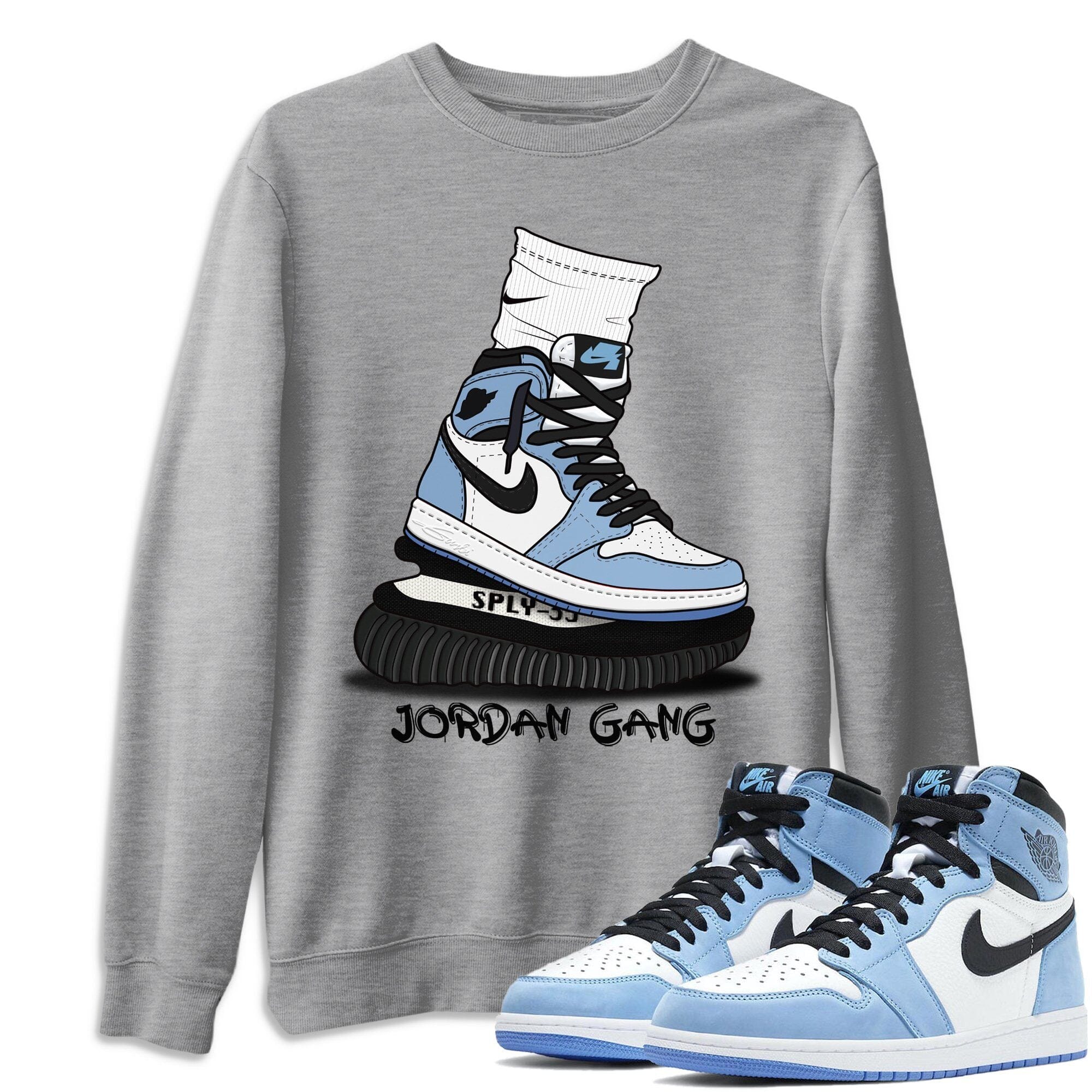 Air Jordan Gang Unisex Tops - Air Jordan 1 University Blue