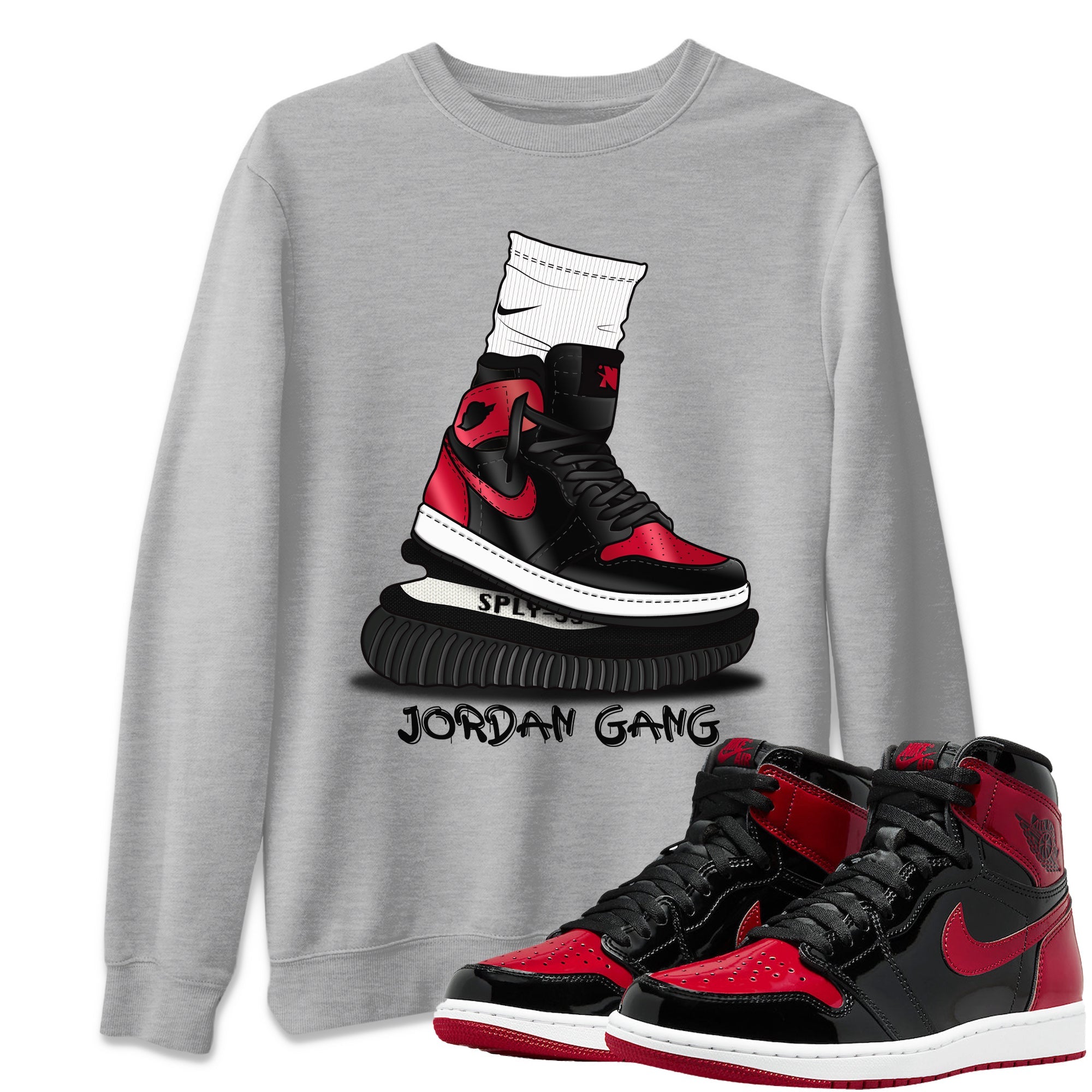 Air Jordan Gang Unisex Tops - Air Jordan 1 Bred Patent