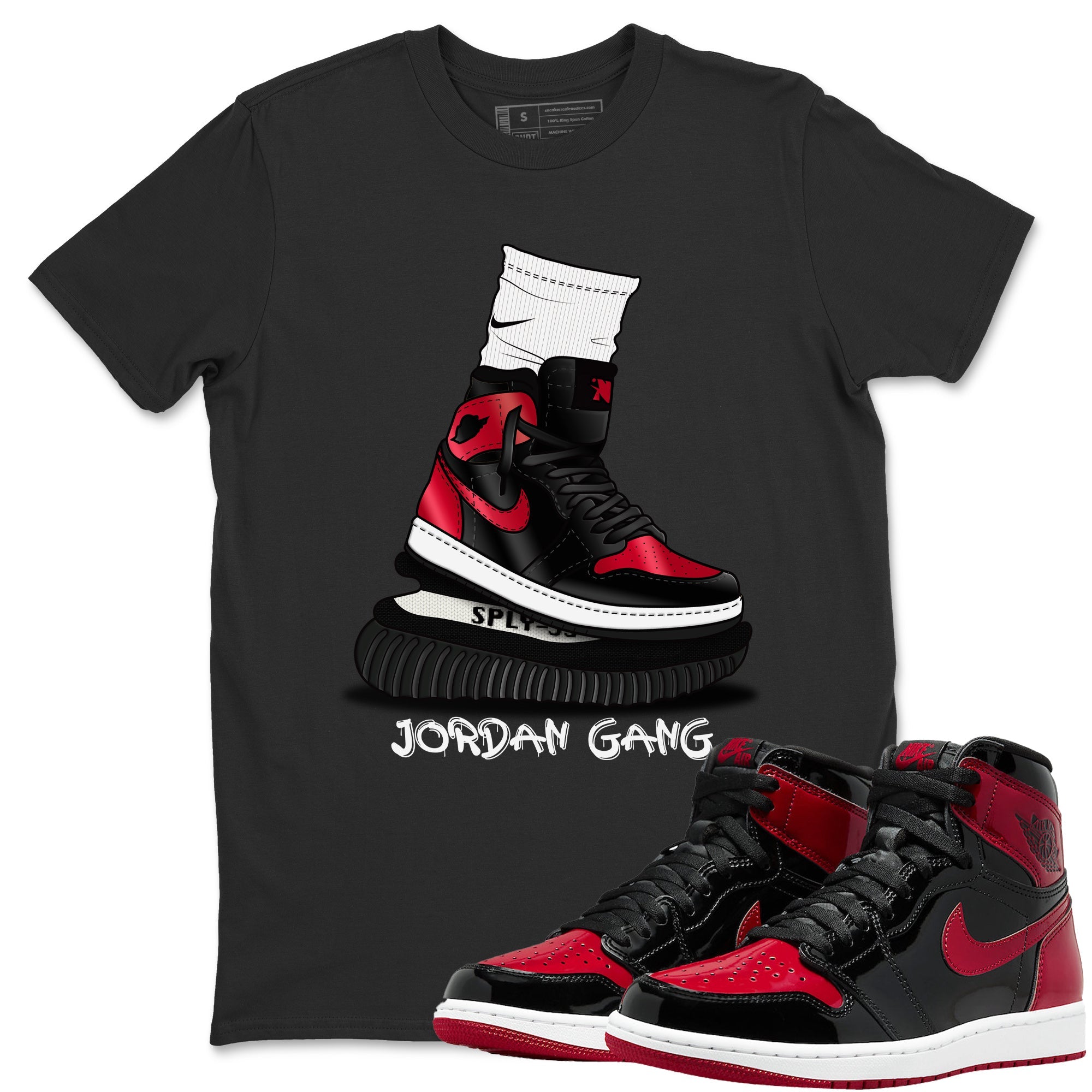 Air Jordan Gang Unisex Tops - Air Jordan 1 Bred Patent