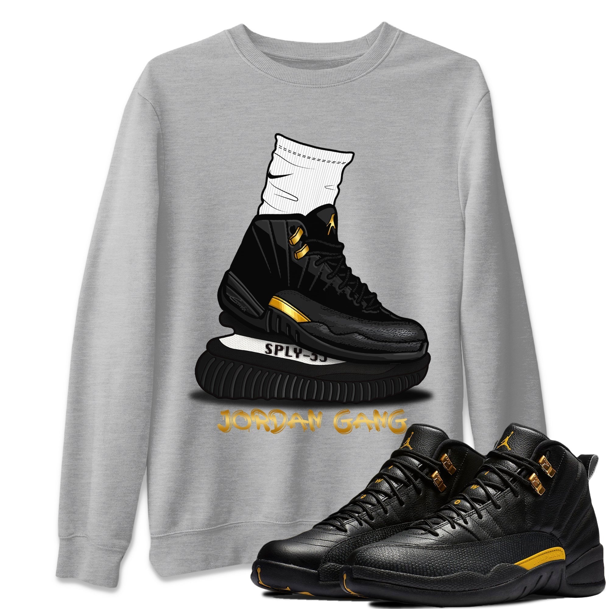 Air Jordan Gang Unisex Tops - Air Jordan 12 Black Taxi