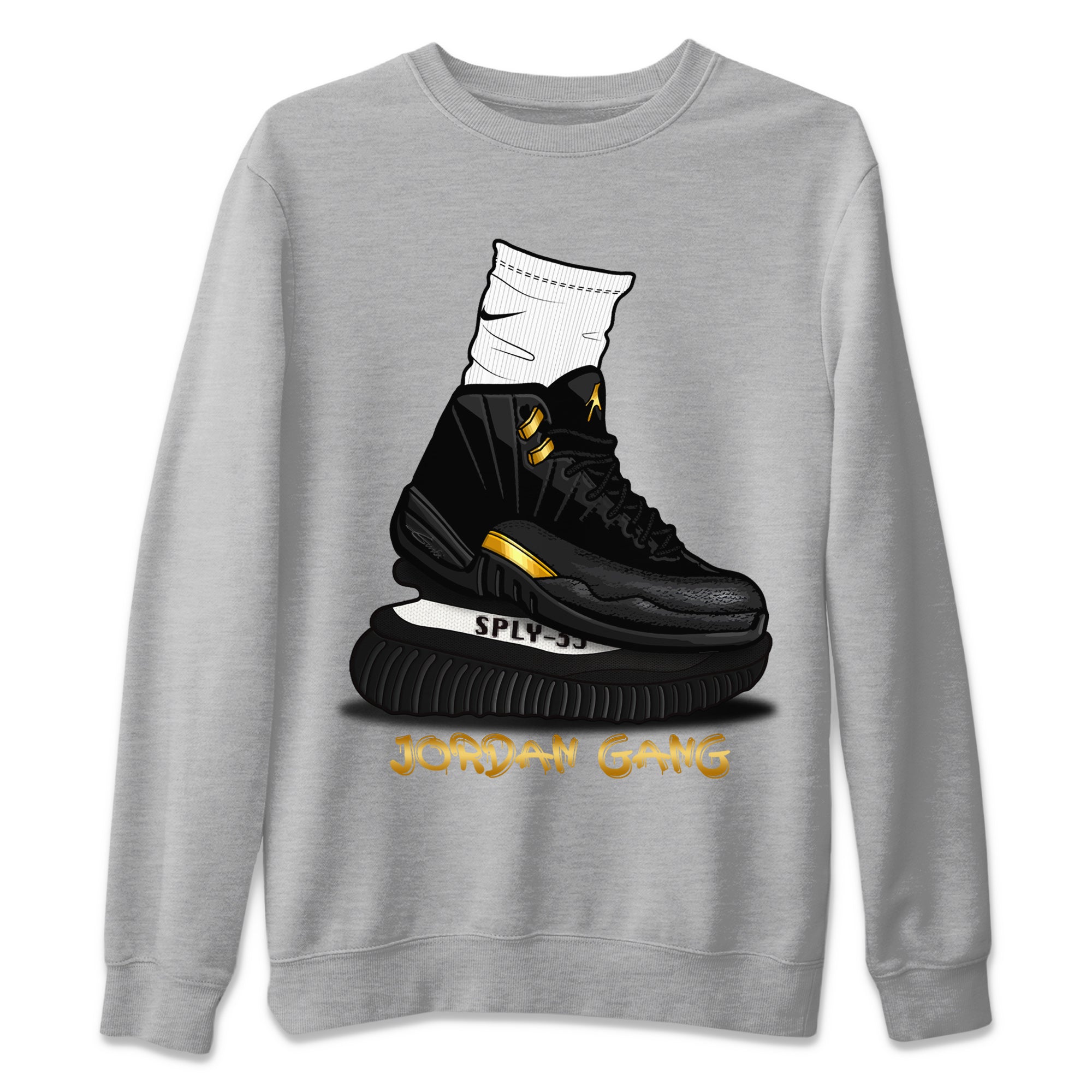 Air Jordan Gang Unisex Tops - Air Jordan 12 Black Taxi