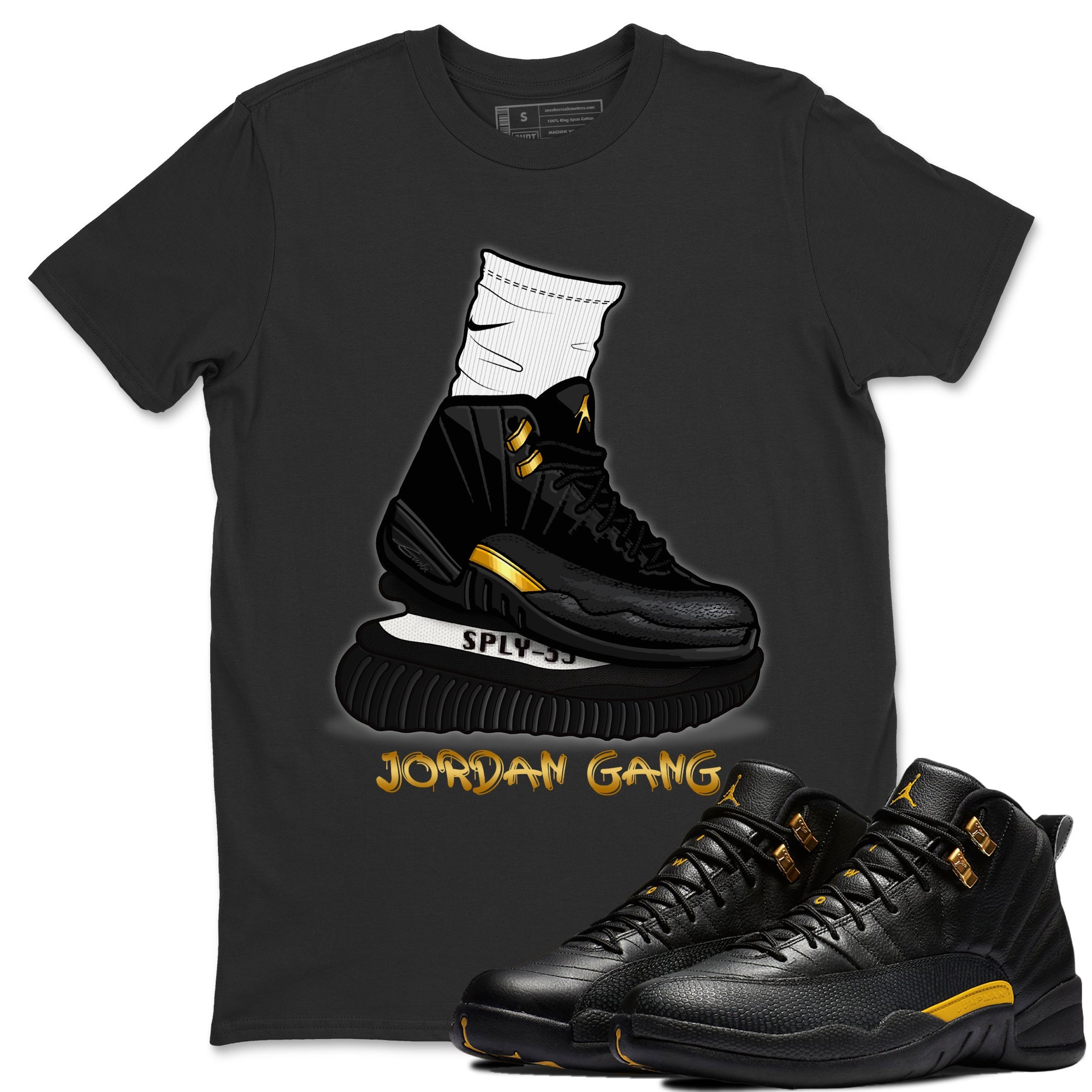 Air Jordan Gang Unisex Tops - Air Jordan 12 Black Taxi