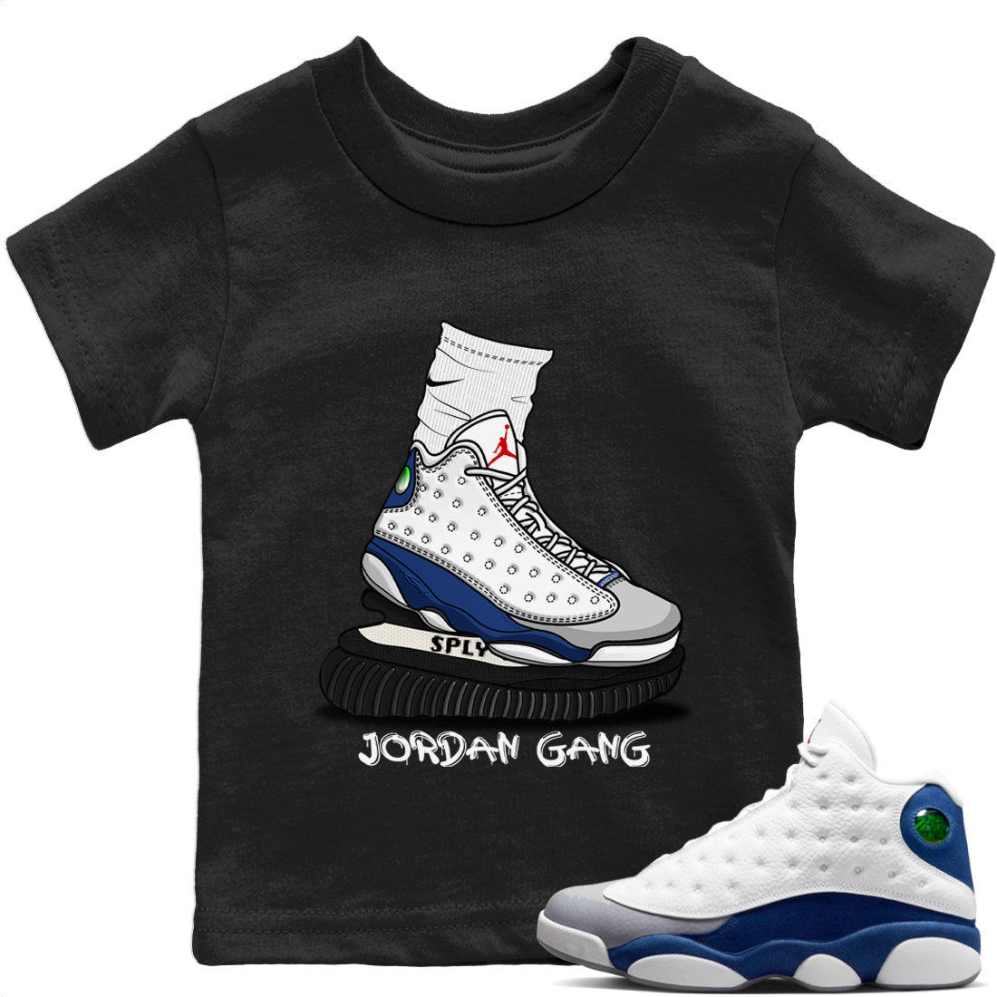 Air Jordan Gang Kids Tops - Air Jordan 13 French Blue