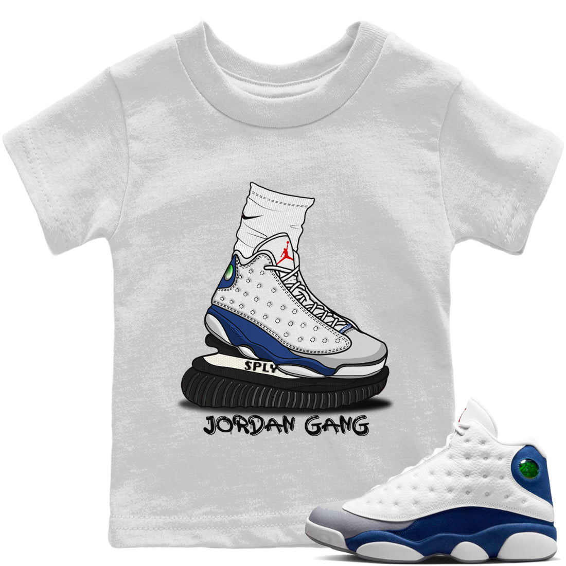 Air Jordan Gang Kids Tops - Air Jordan 13 French Blue