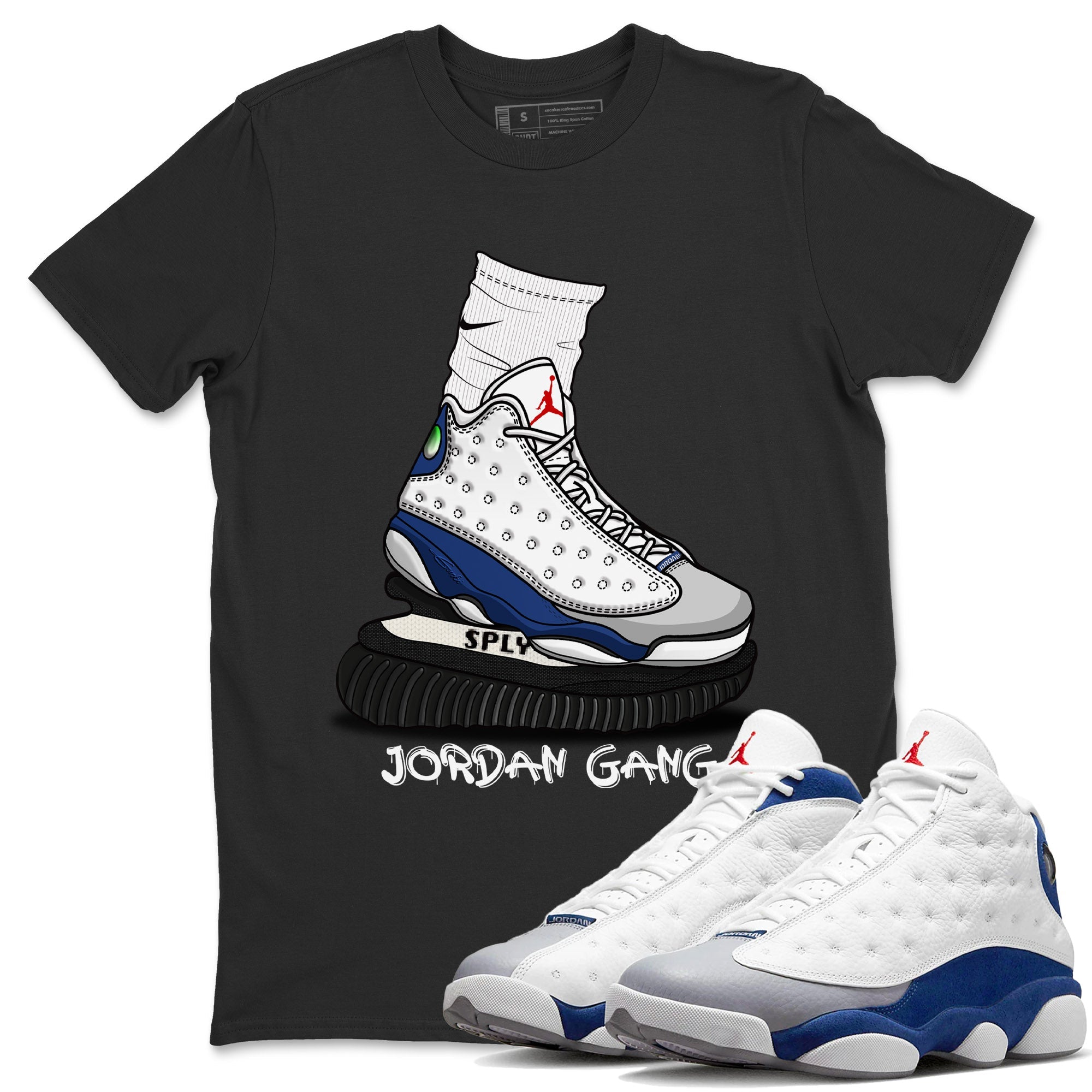 Air Jordan Gang Unisex Tops - Air Jordan 13 French Blue