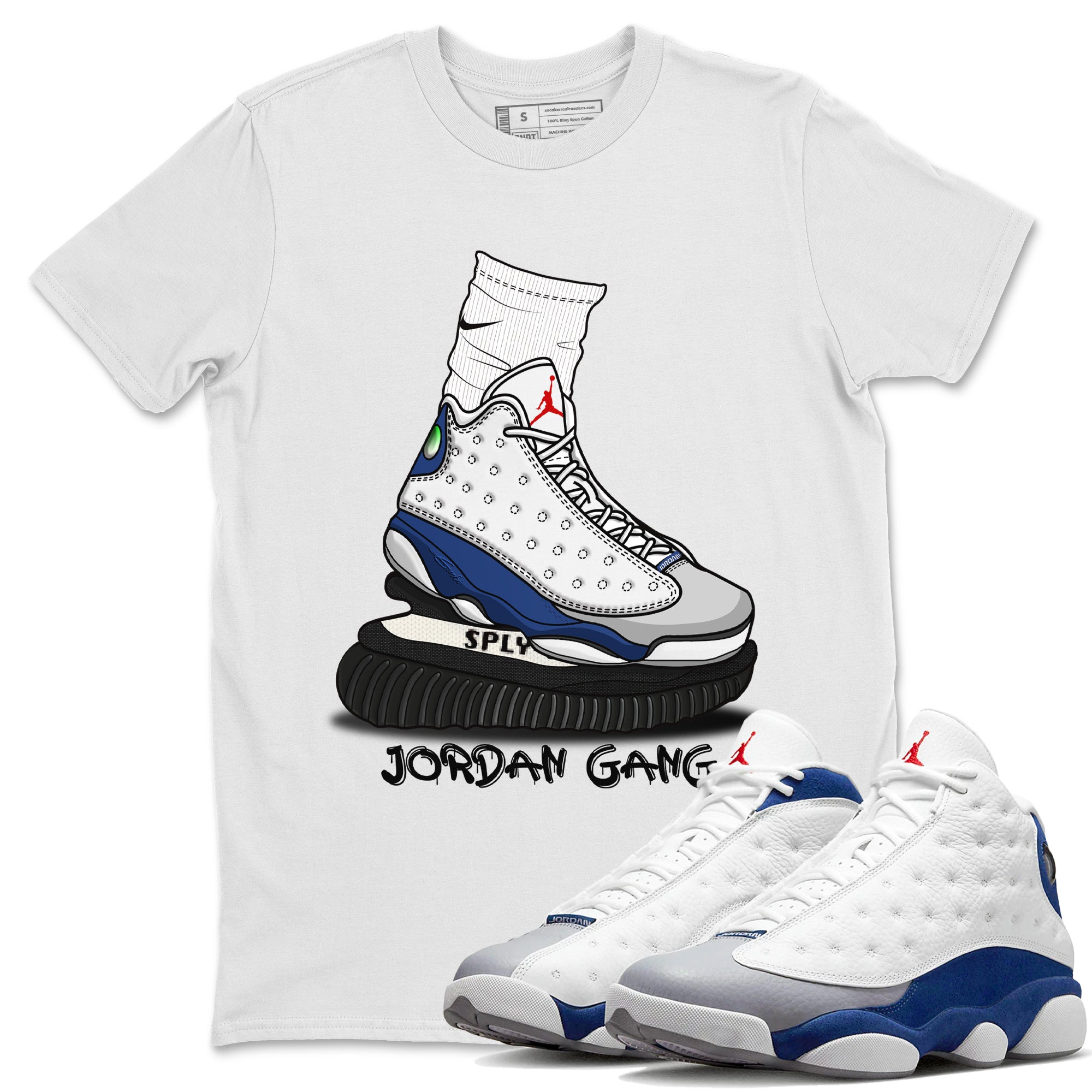 Air Jordan Gang Unisex Tops - Air Jordan 13 French Blue