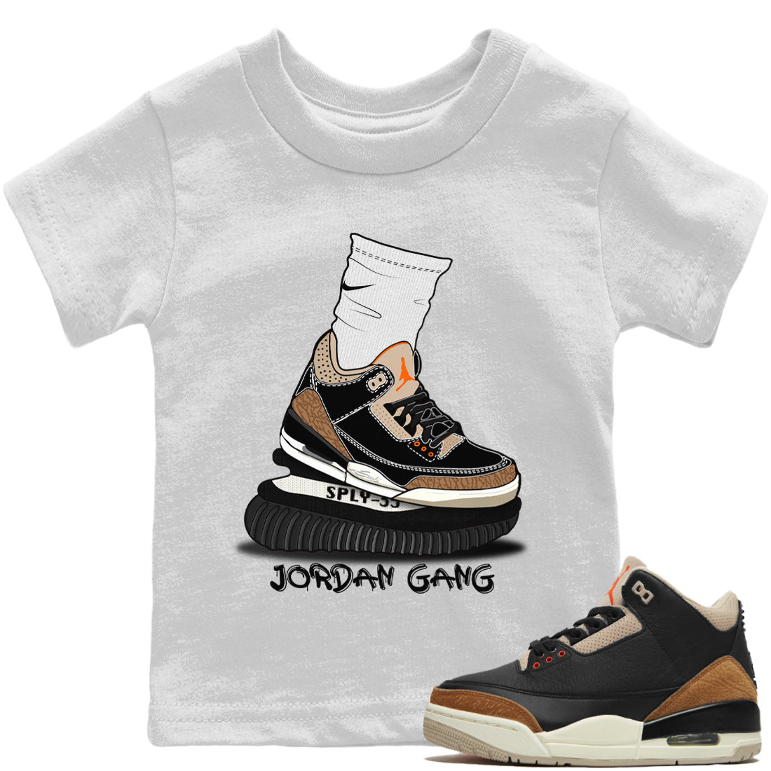 Air Jordan Gang Kids Tops - Air Jordan 3 Desert Elephant
