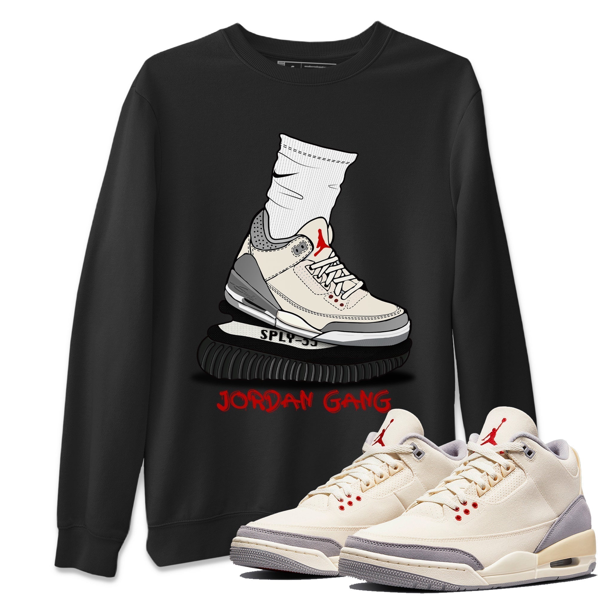 Air Jordan Gang Unisex Tops - Air Jordan 3 Muslin
