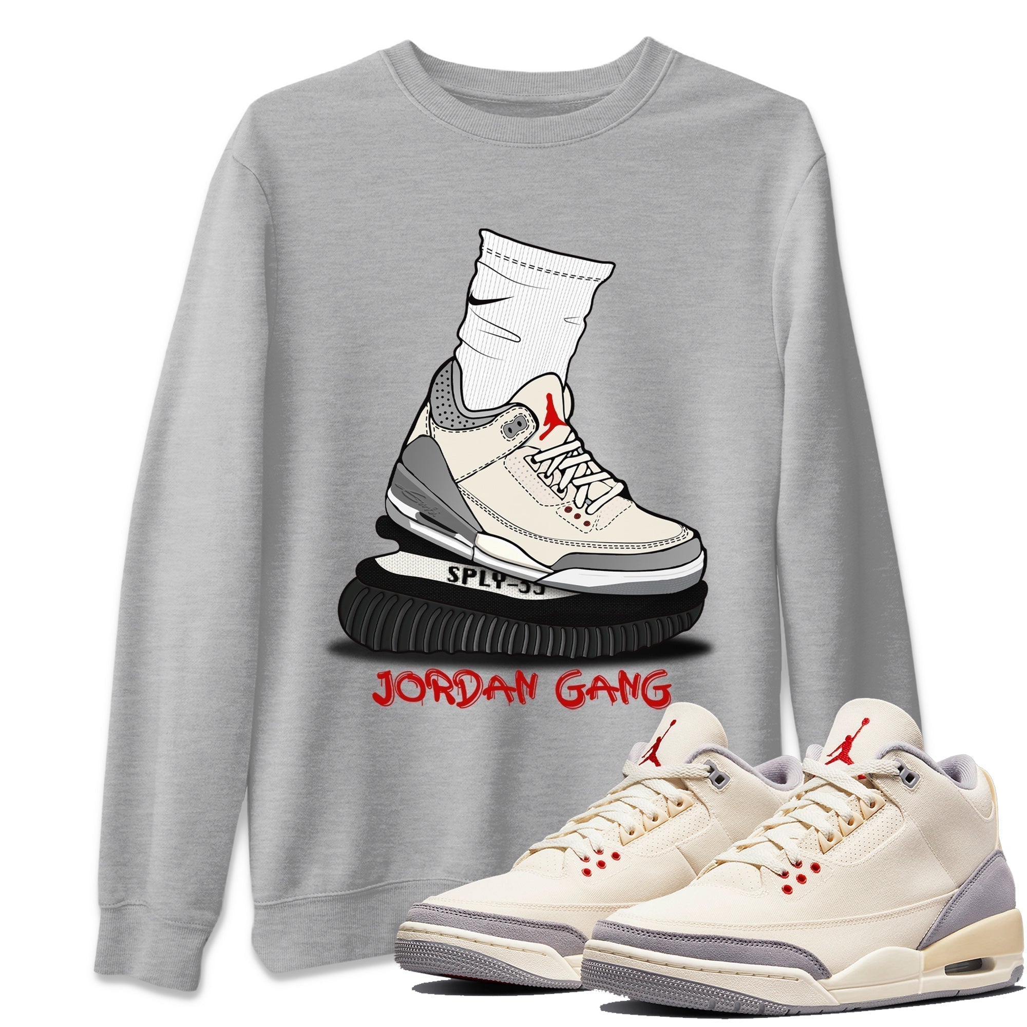 Air Jordan Gang Unisex Tops - Air Jordan 3 Muslin