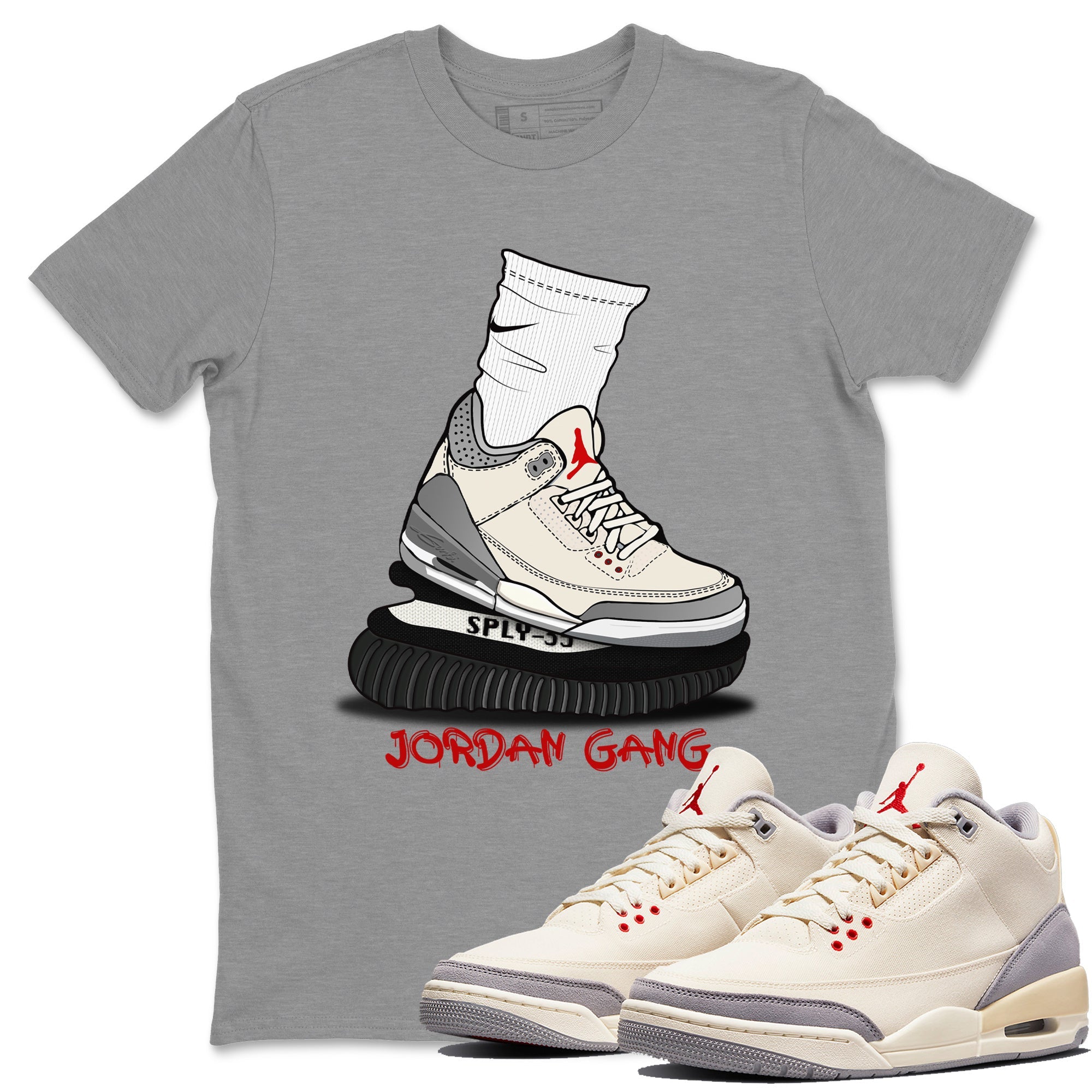 Air Jordan Gang Unisex Tops - Air Jordan 3 Muslin