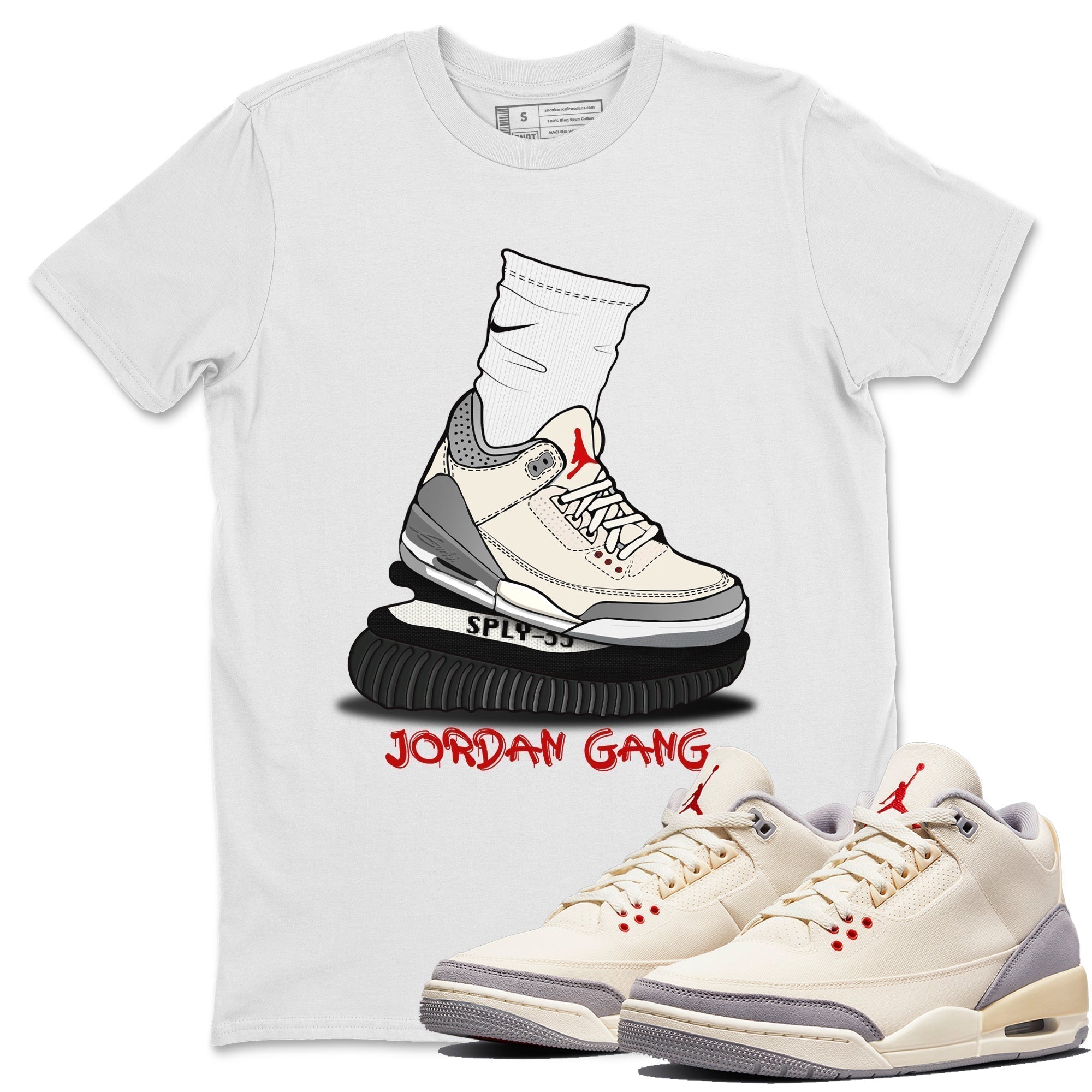 Air Jordan Gang Unisex Tops - Air Jordan 3 Muslin