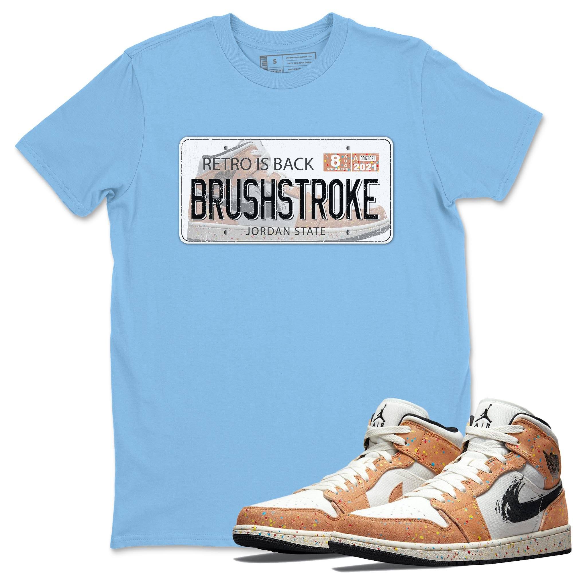 Air Jordan Plate Unisex Tops - Air Jordan 1 Brushstroke