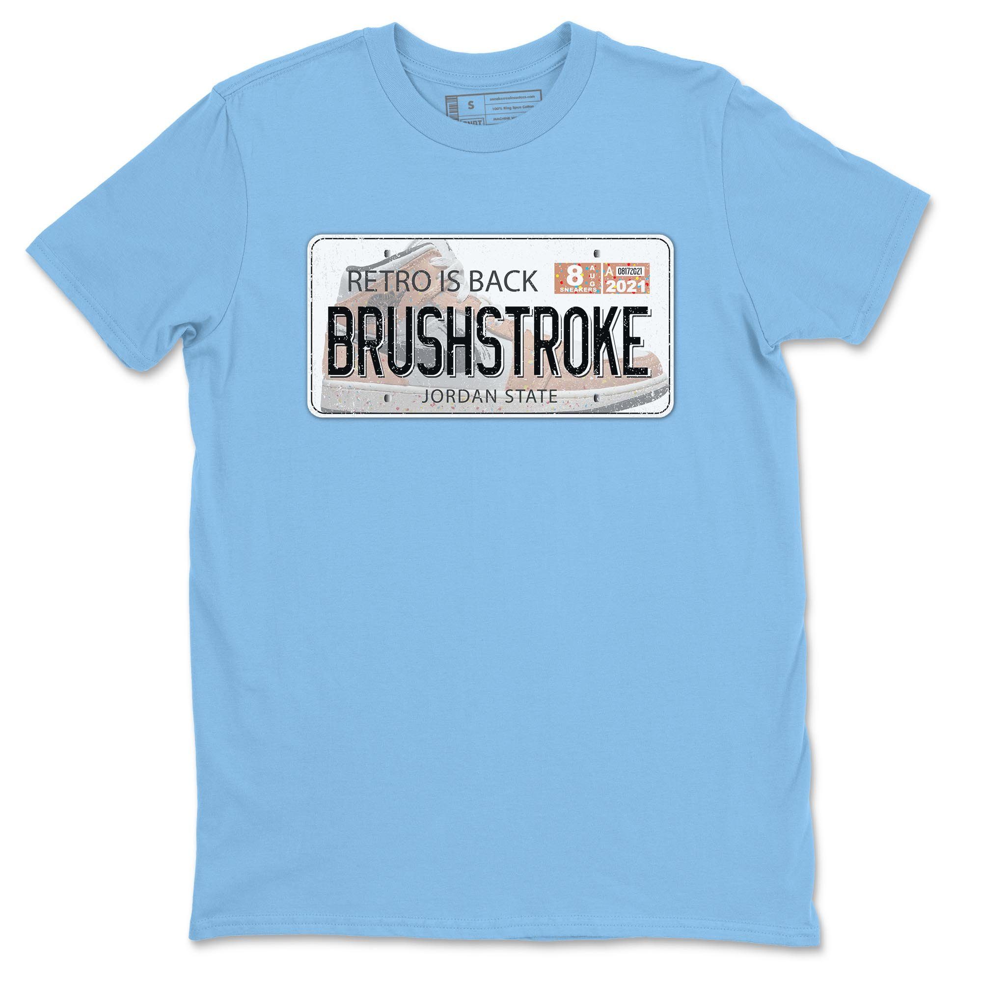Air Jordan Plate Unisex Tops - Air Jordan 1 Brushstroke