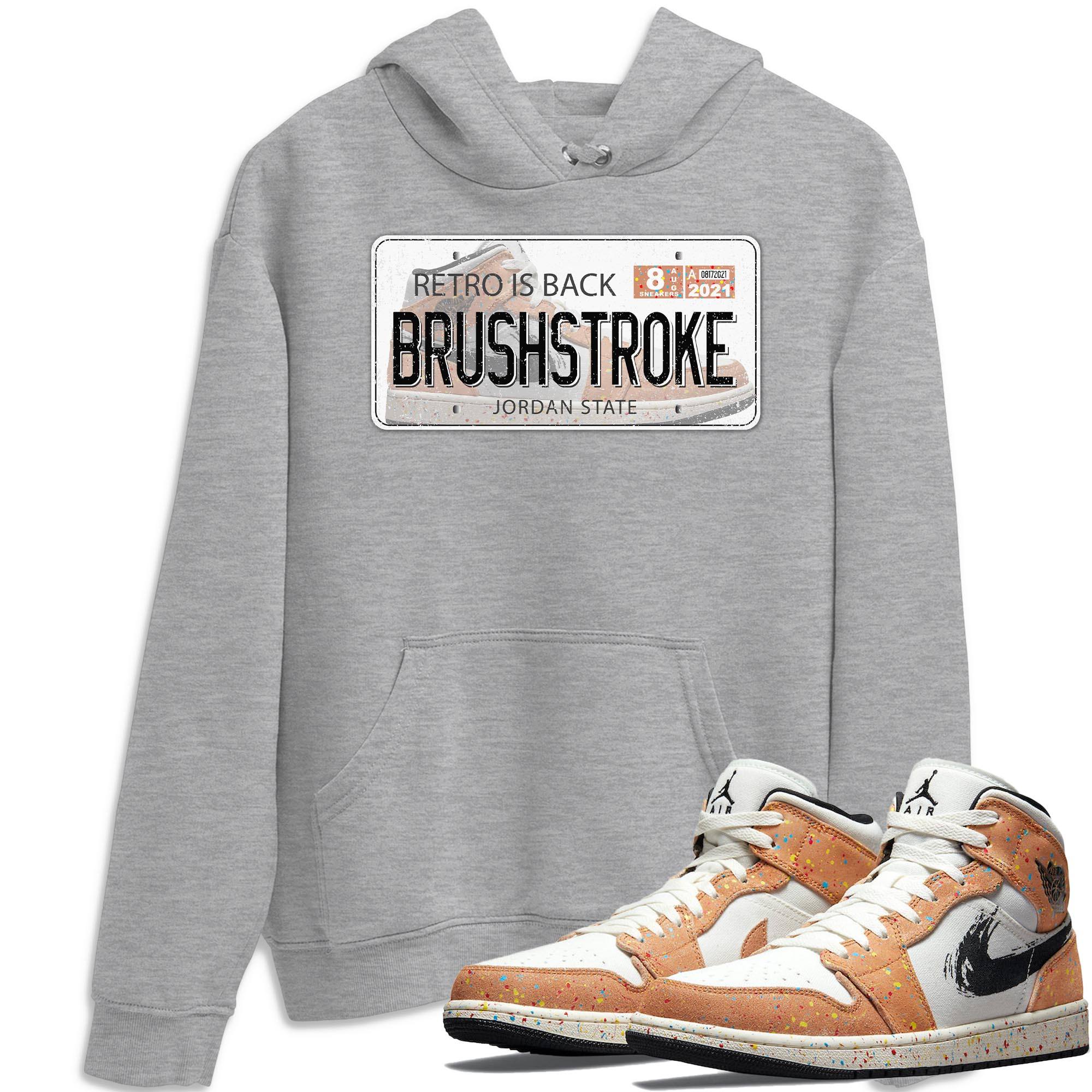 Air Jordan Plate Unisex Tops - Air Jordan 1 Brushstroke