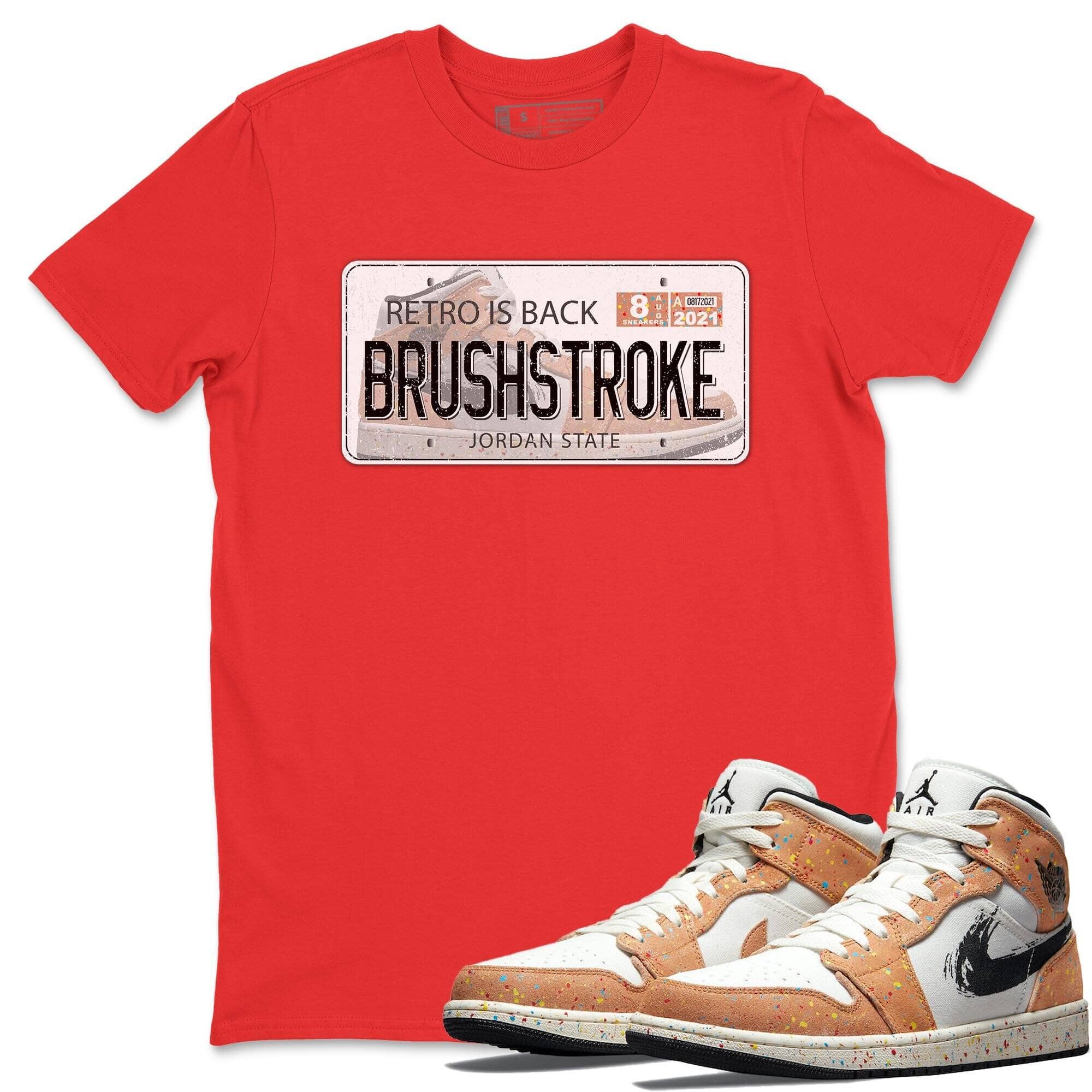 Air Jordan Plate Unisex Tops - Air Jordan 1 Brushstroke