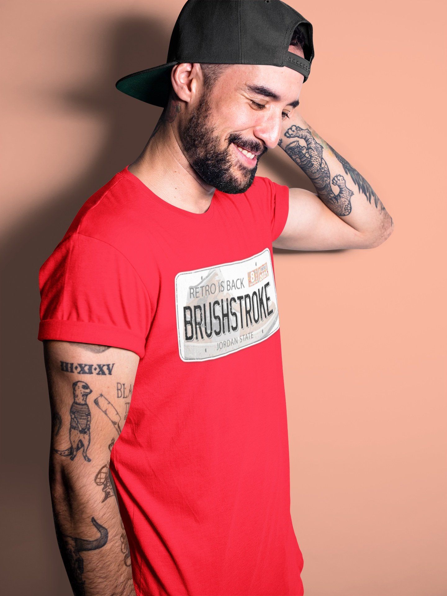 Air Jordan Plate Unisex Tops - Air Jordan 1 Brushstroke