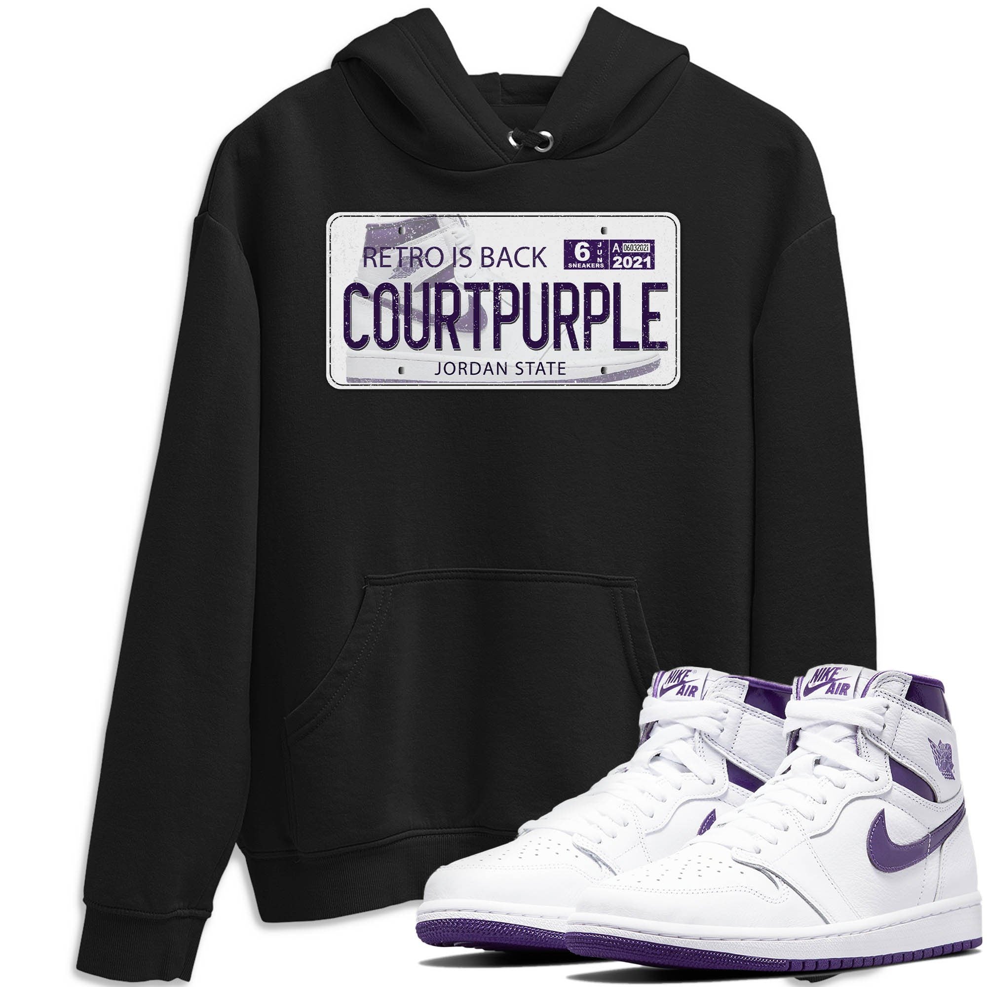 Jordan Plate Unisex Tops - Air Jordan 1 WMNS Court Purple