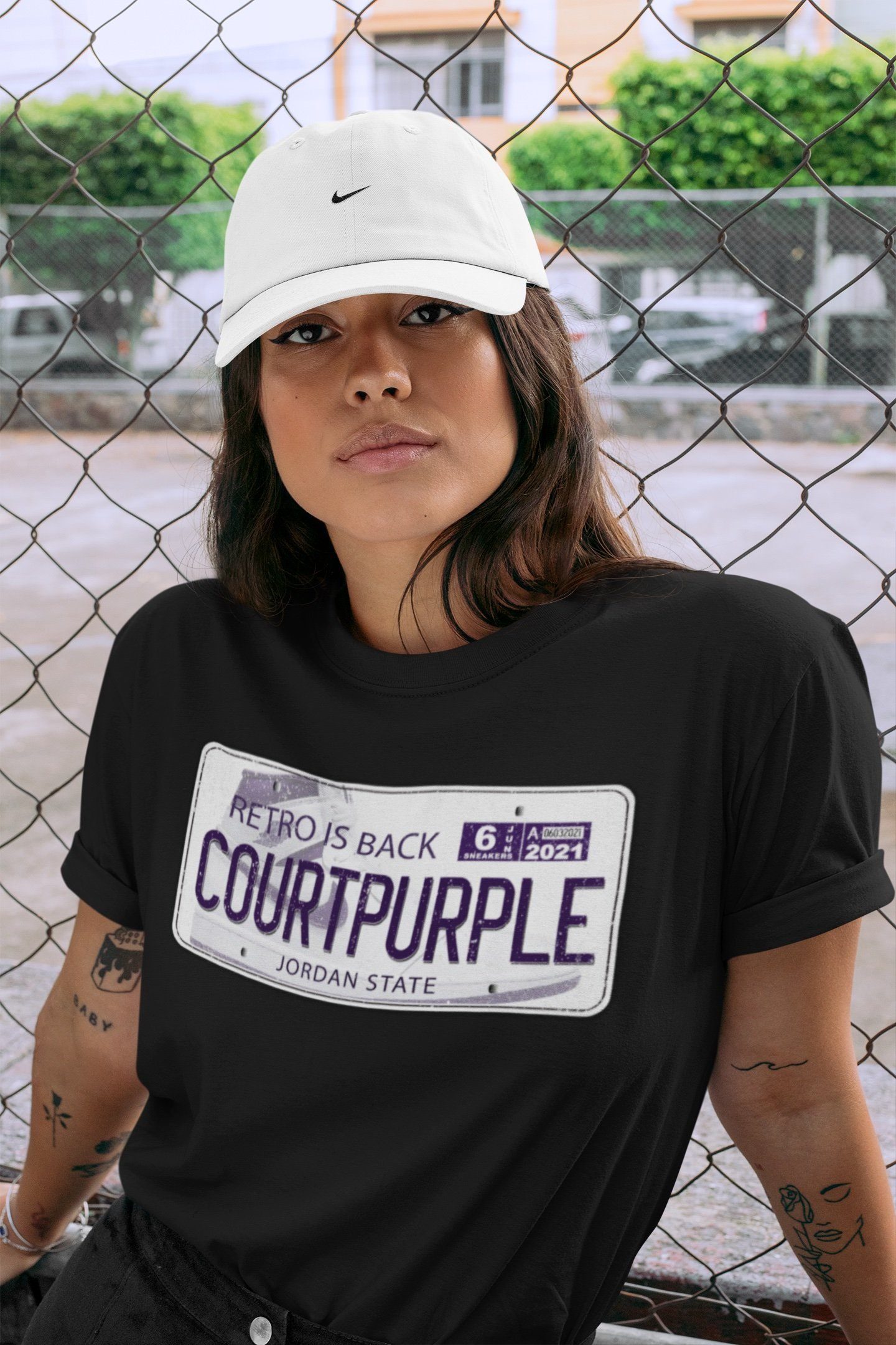 Jordan Plate Unisex Tops - Air Jordan 1 WMNS Court Purple
