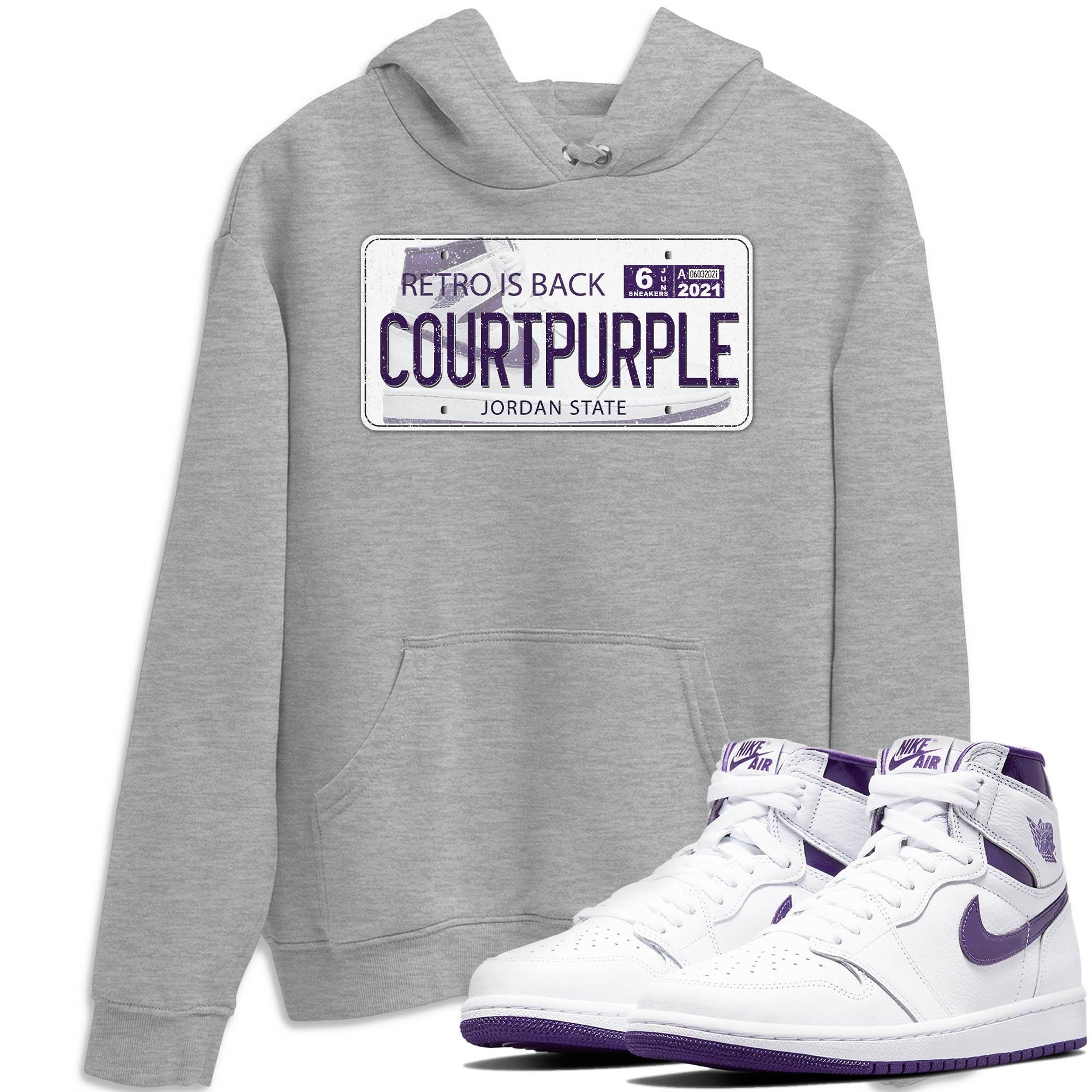 Jordan Plate Unisex Tops - Air Jordan 1 WMNS Court Purple