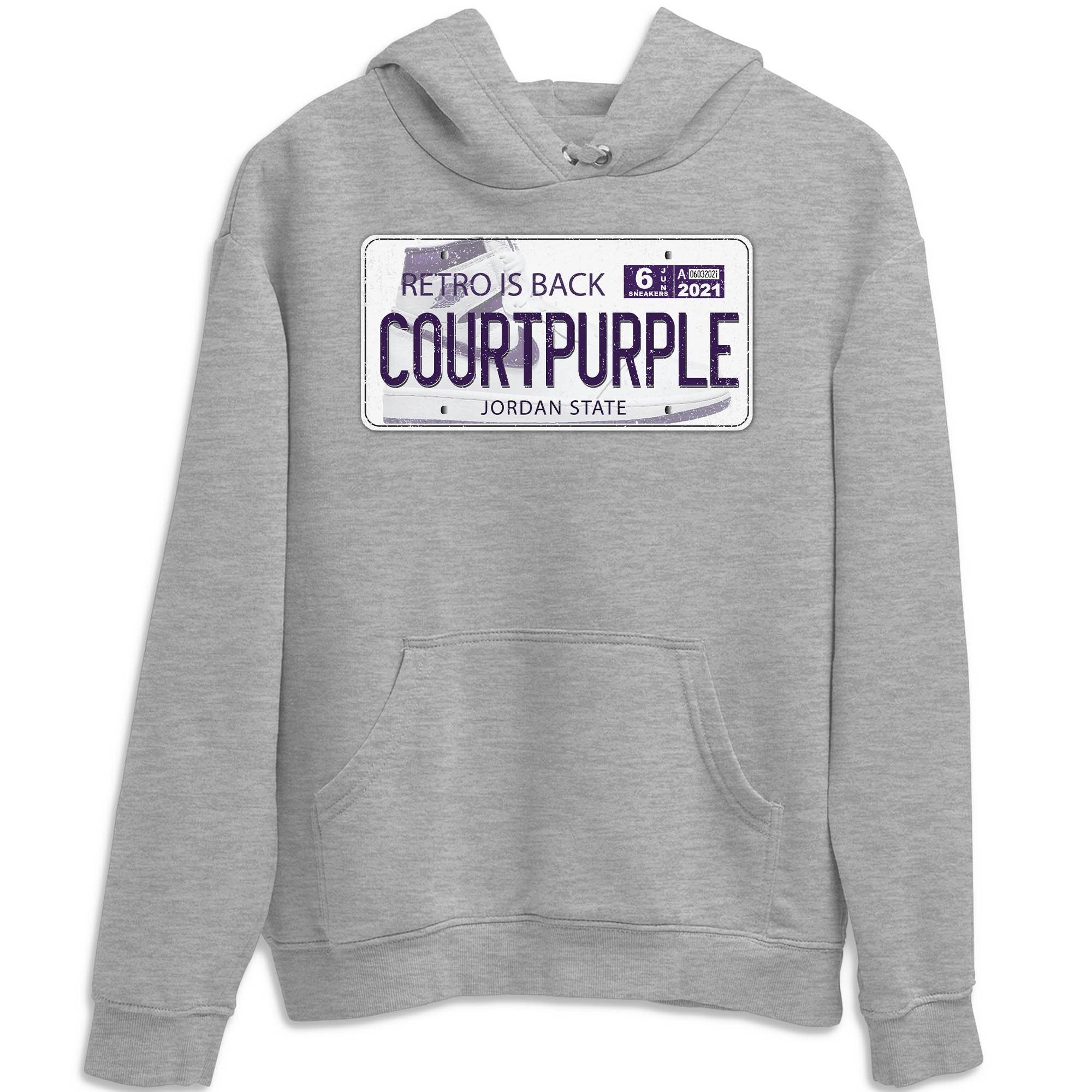 Jordan Plate Unisex Tops - Air Jordan 1 WMNS Court Purple
