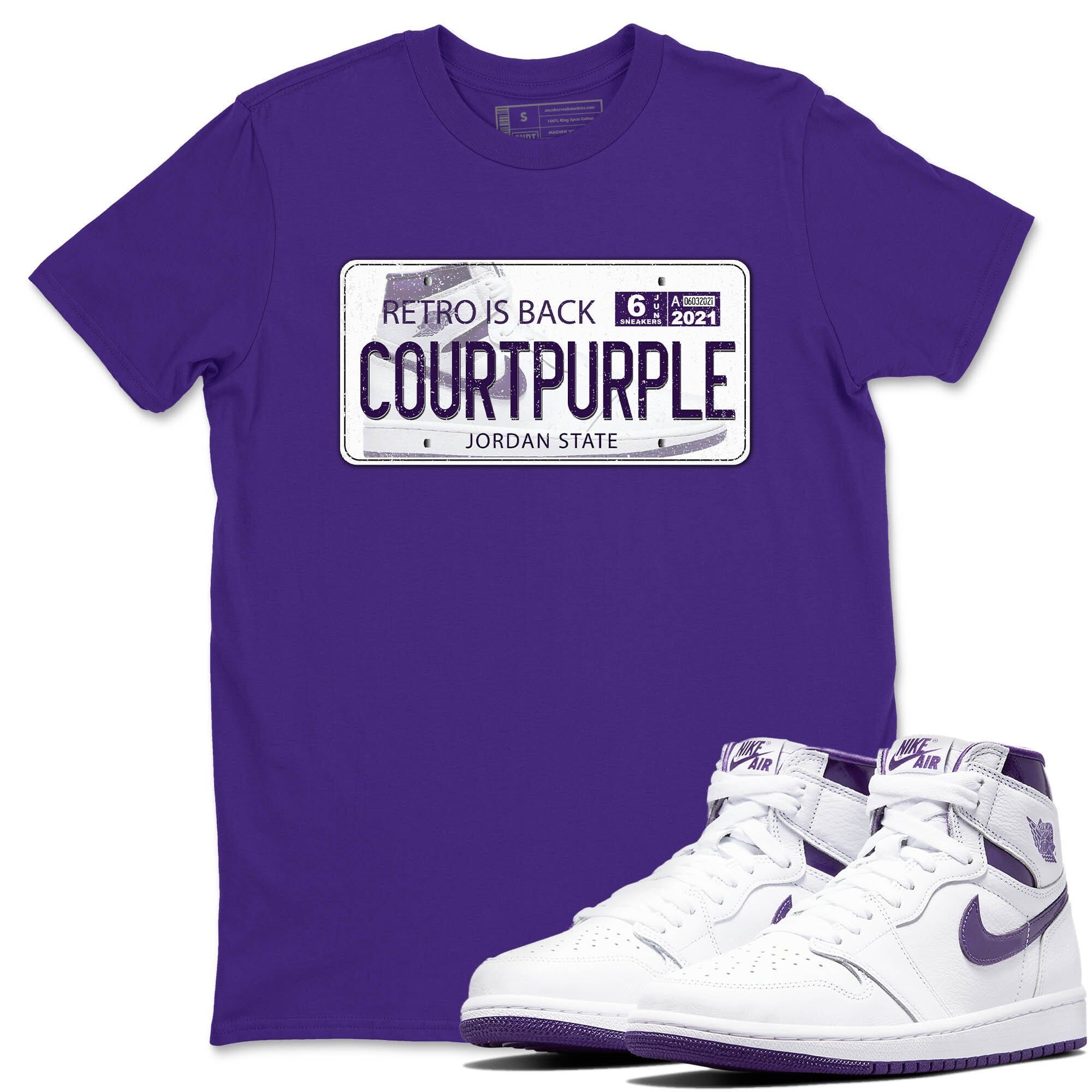 Jordan Plate Unisex Tops - Air Jordan 1 WMNS Court Purple