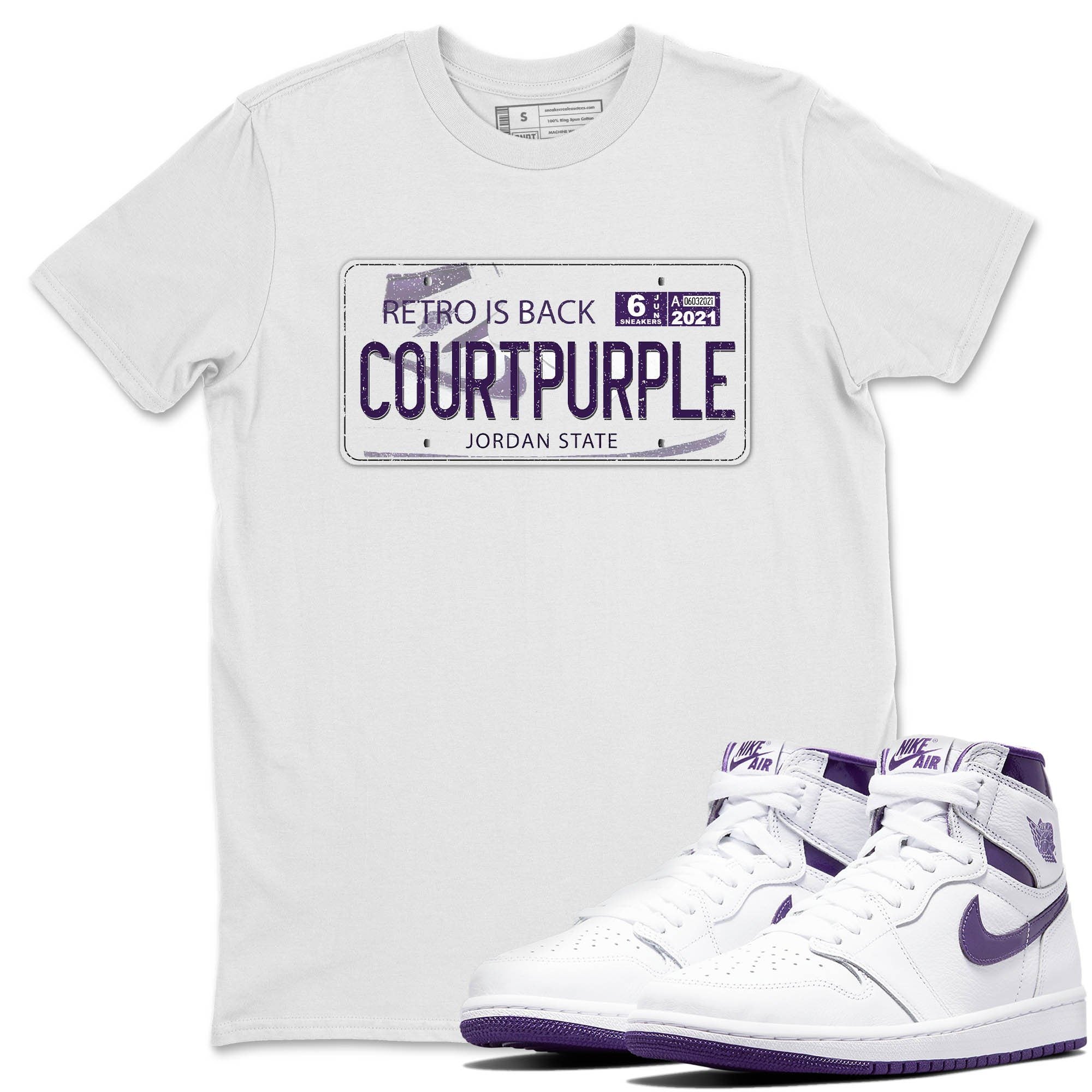 Jordan Plate Unisex Tops - Air Jordan 1 WMNS Court Purple
