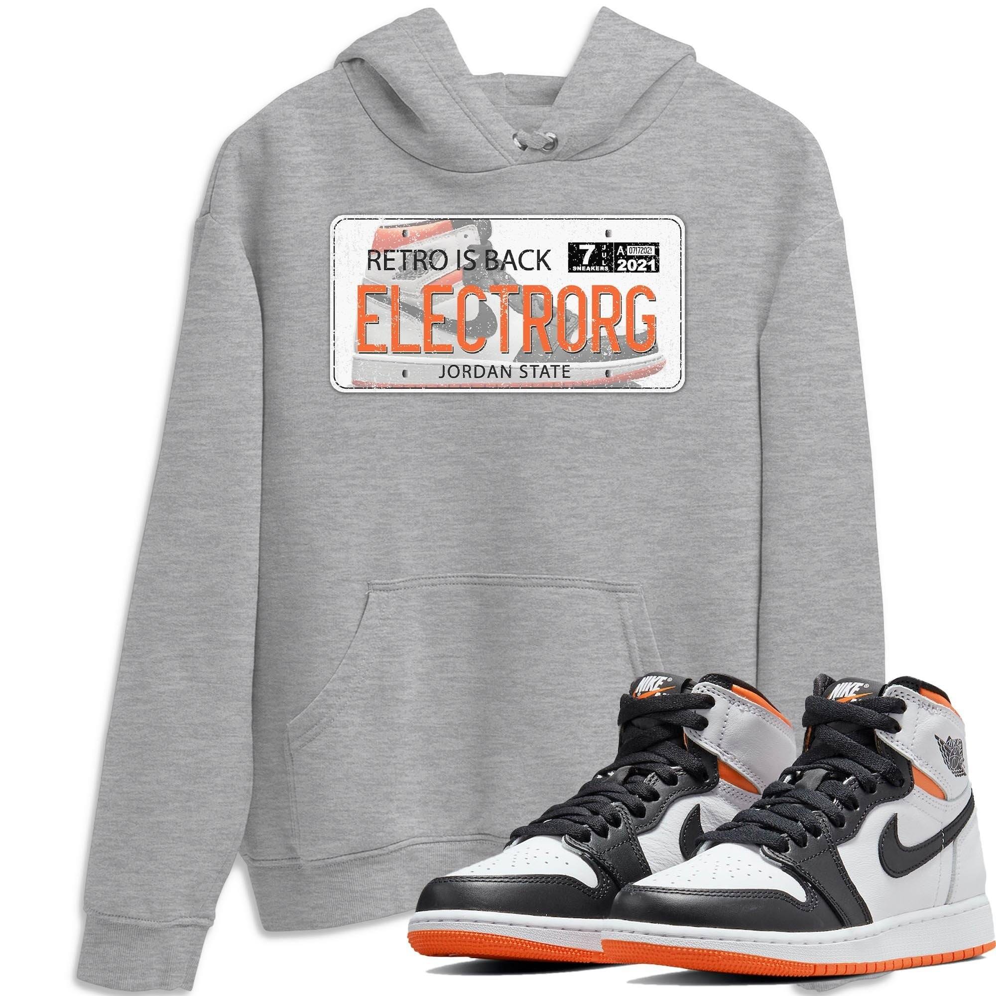 Air Jordan Plate Unisex Tops - Air Jordan 1 Electro Orange