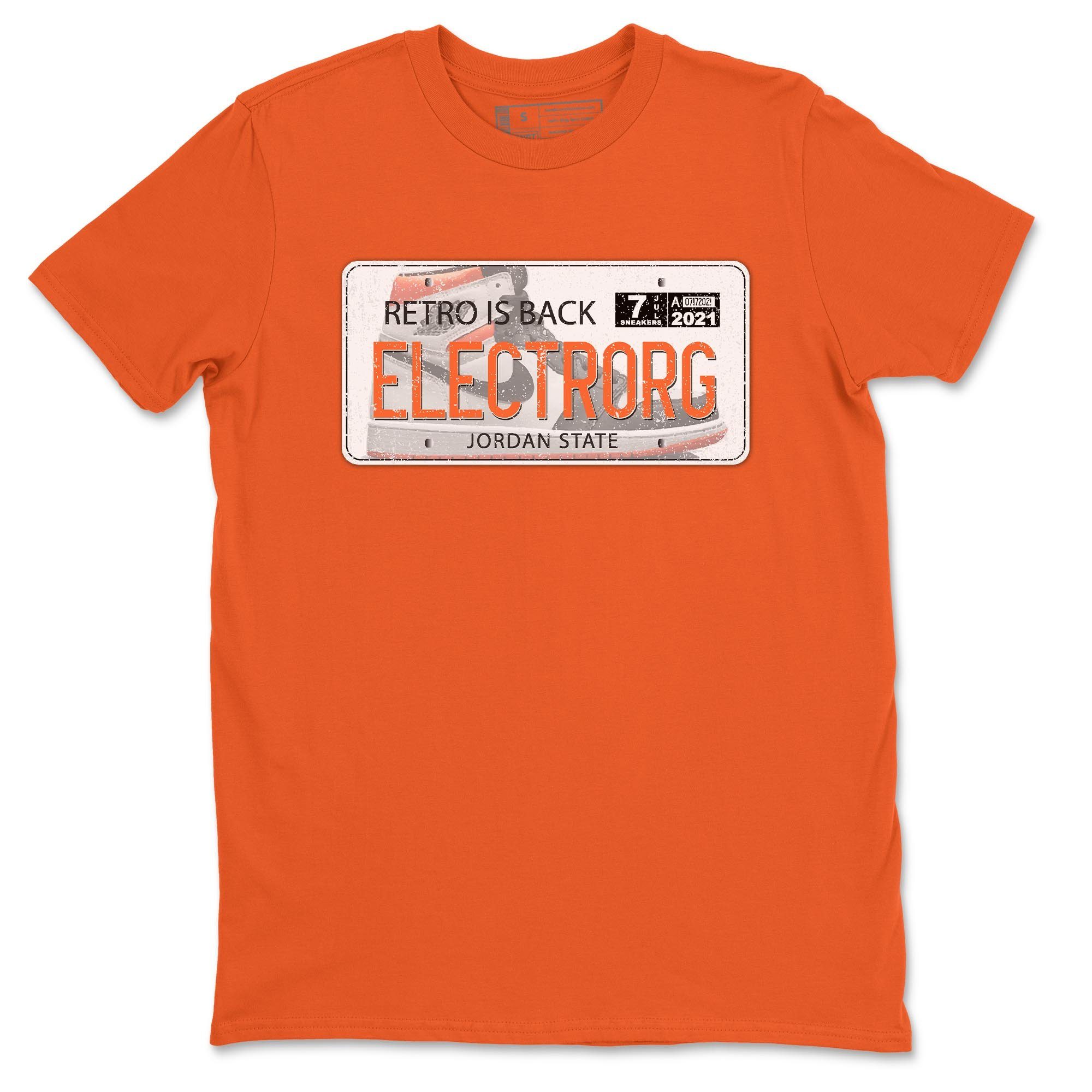 Air Jordan Plate Unisex Tops - Air Jordan 1 Electro Orange