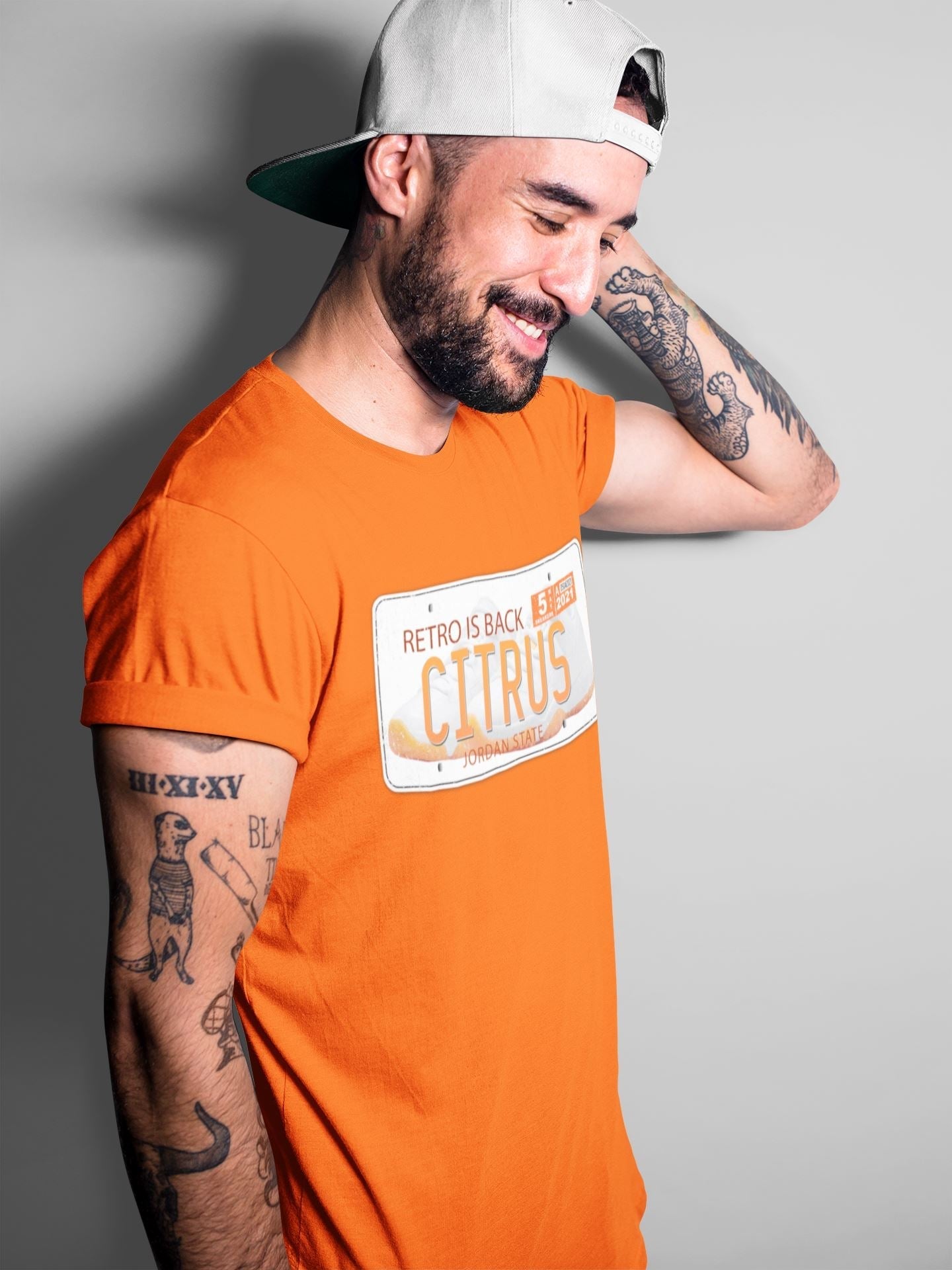 Jordan Plate Unisex Tops - Air Jordan 11 Citrus