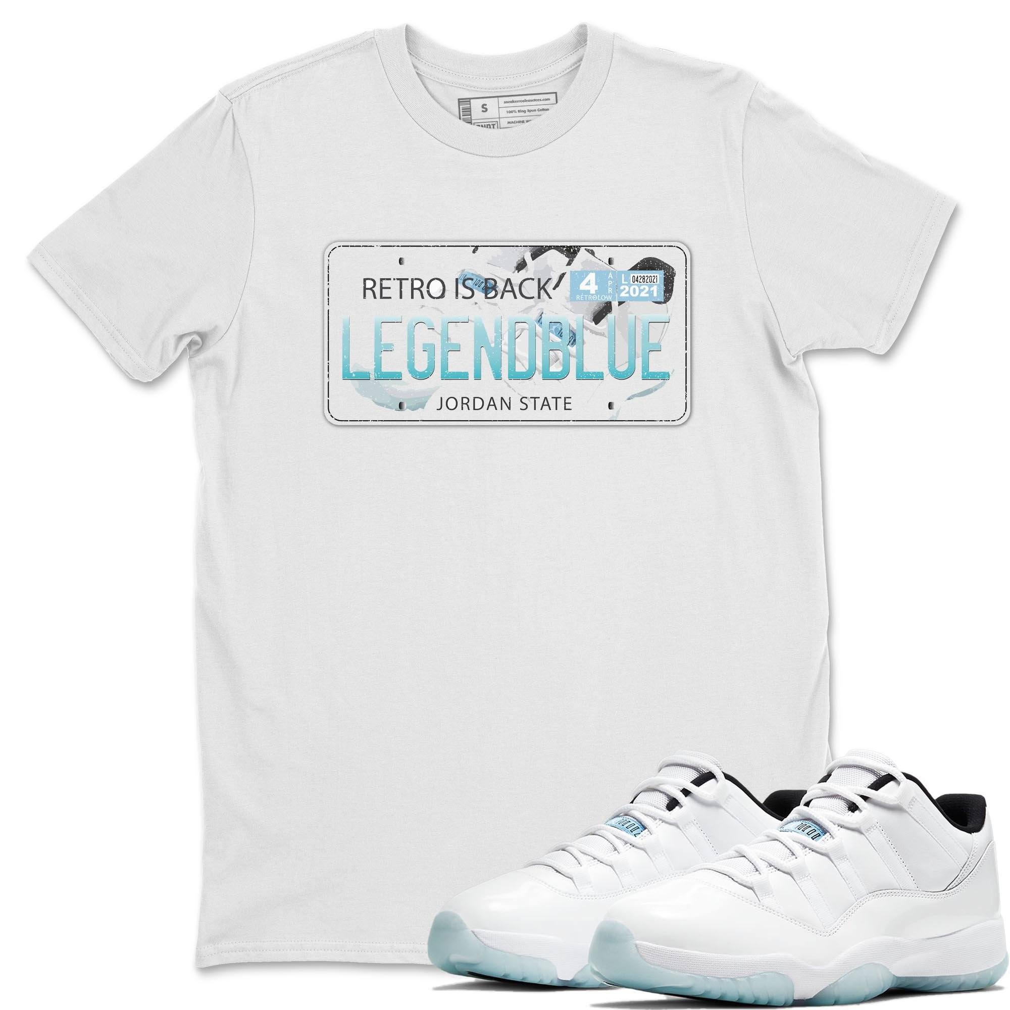 Jordan Plate Unisex Tops - Air Jordan 11 Legend Blue