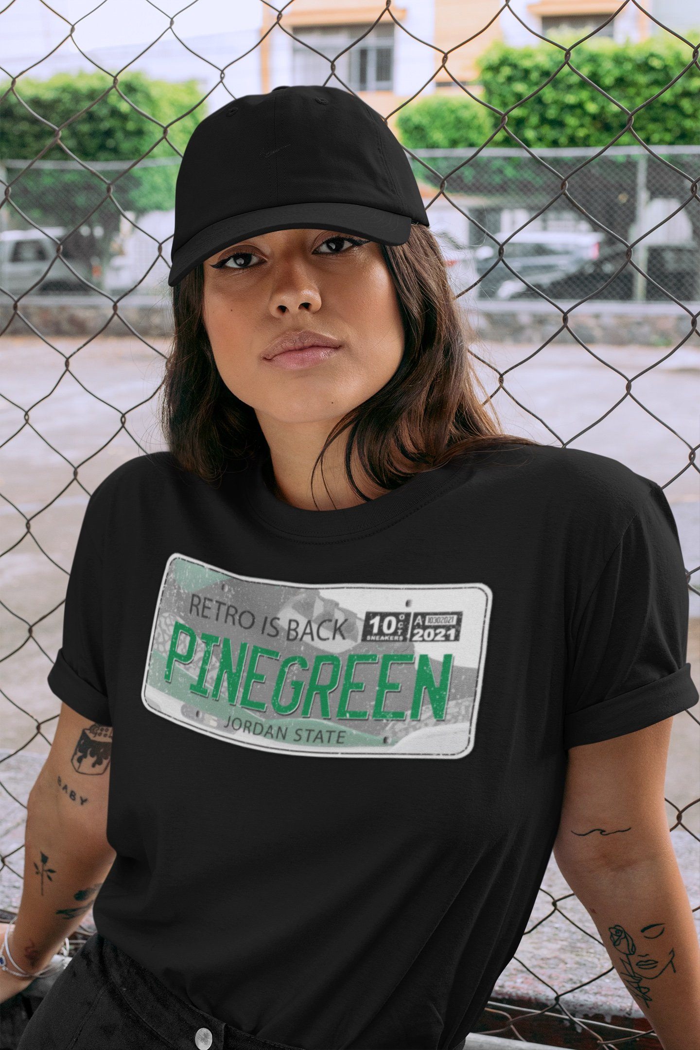 Jordan Plate Unisex Tops - Air Jordan 3 Pine Green