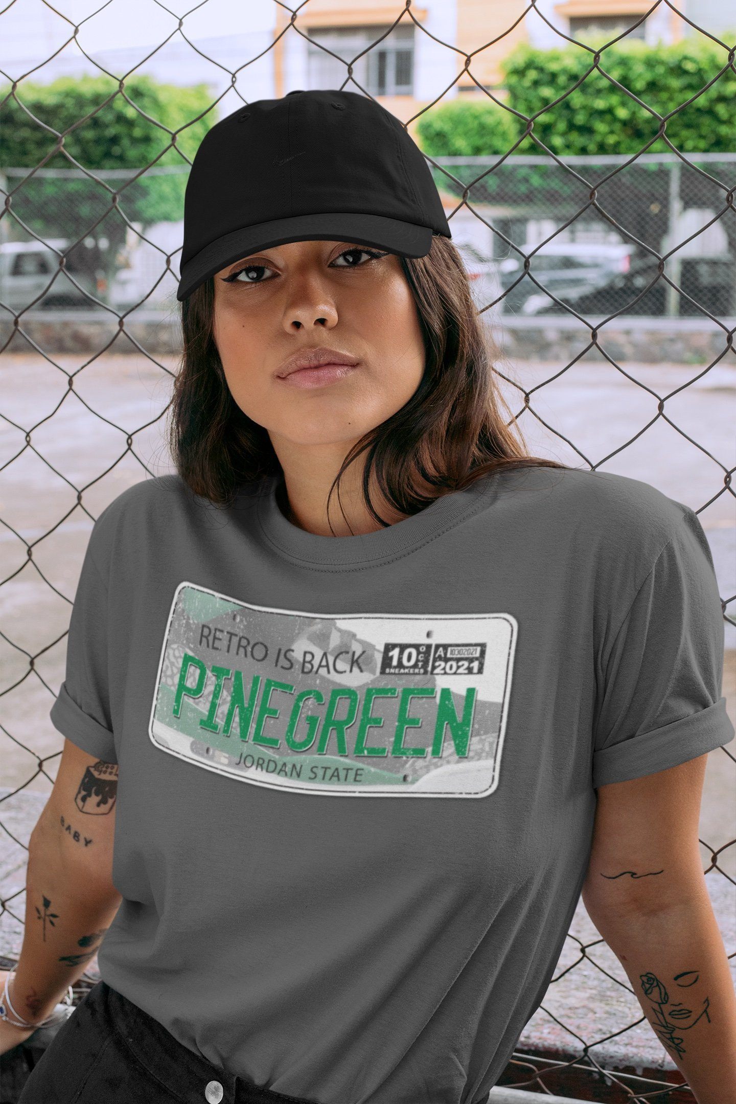 Jordan Plate Unisex Tops - Air Jordan 3 Pine Green