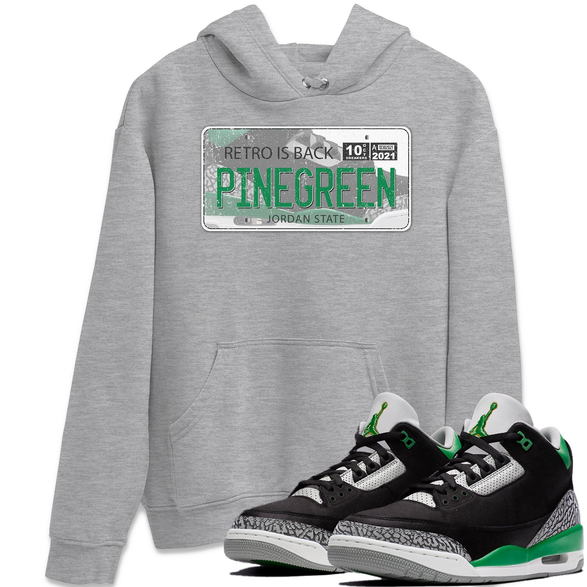 Jordan Plate Unisex Tops - Air Jordan 3 Pine Green