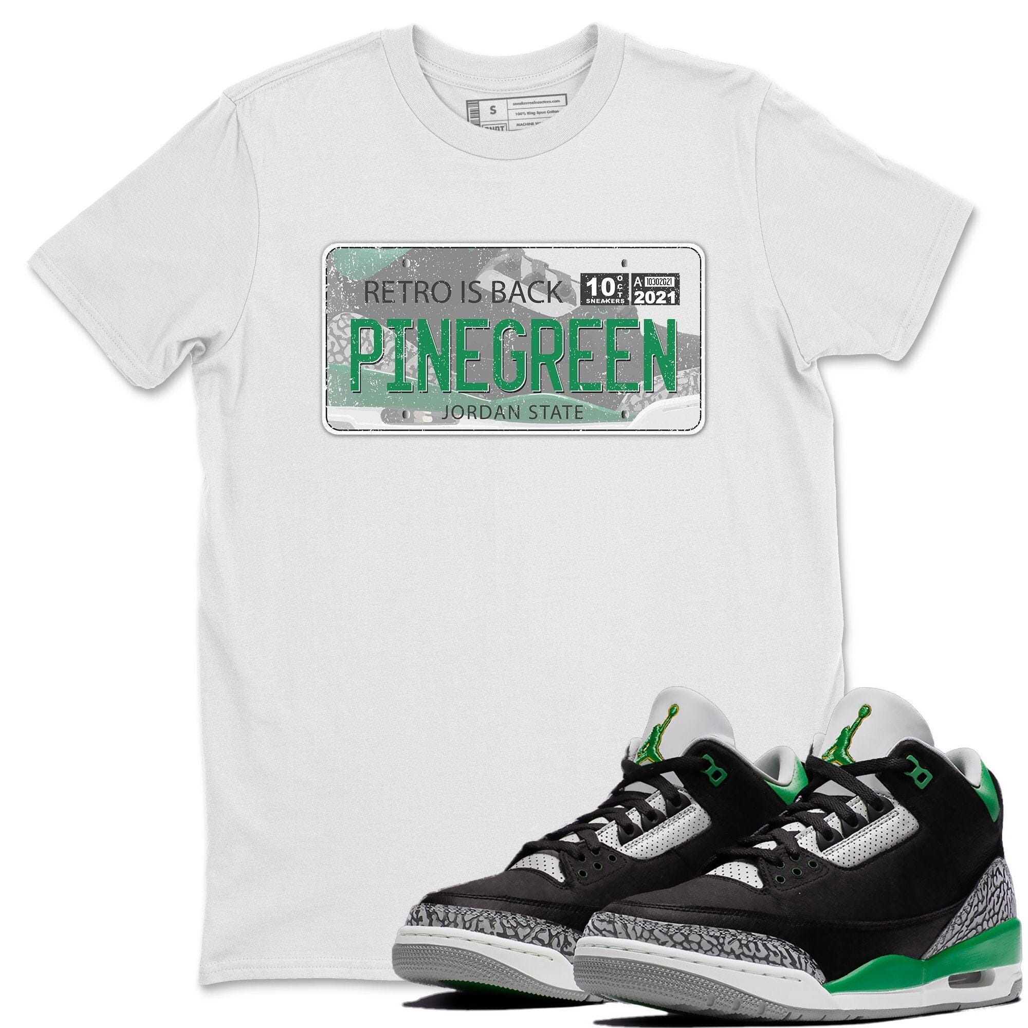 Jordan Plate Unisex Tops - Air Jordan 3 Pine Green