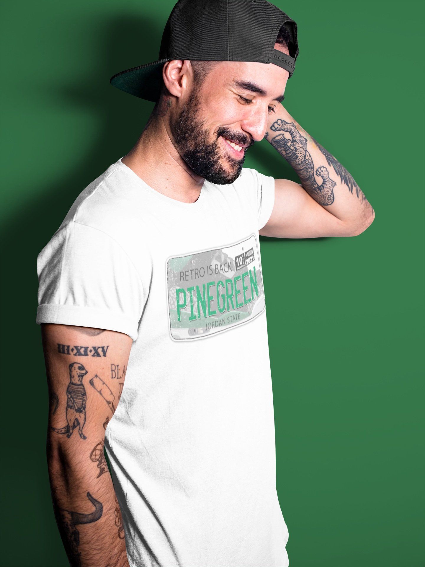 Jordan Plate Unisex Tops - Air Jordan 3 Pine Green