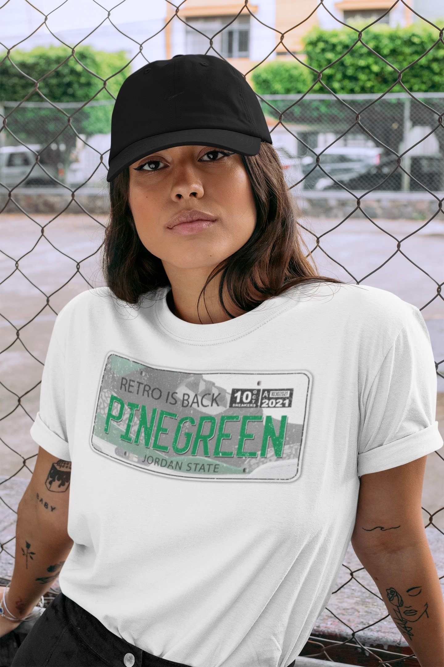 Jordan Plate Unisex Tops - Air Jordan 3 Pine Green
