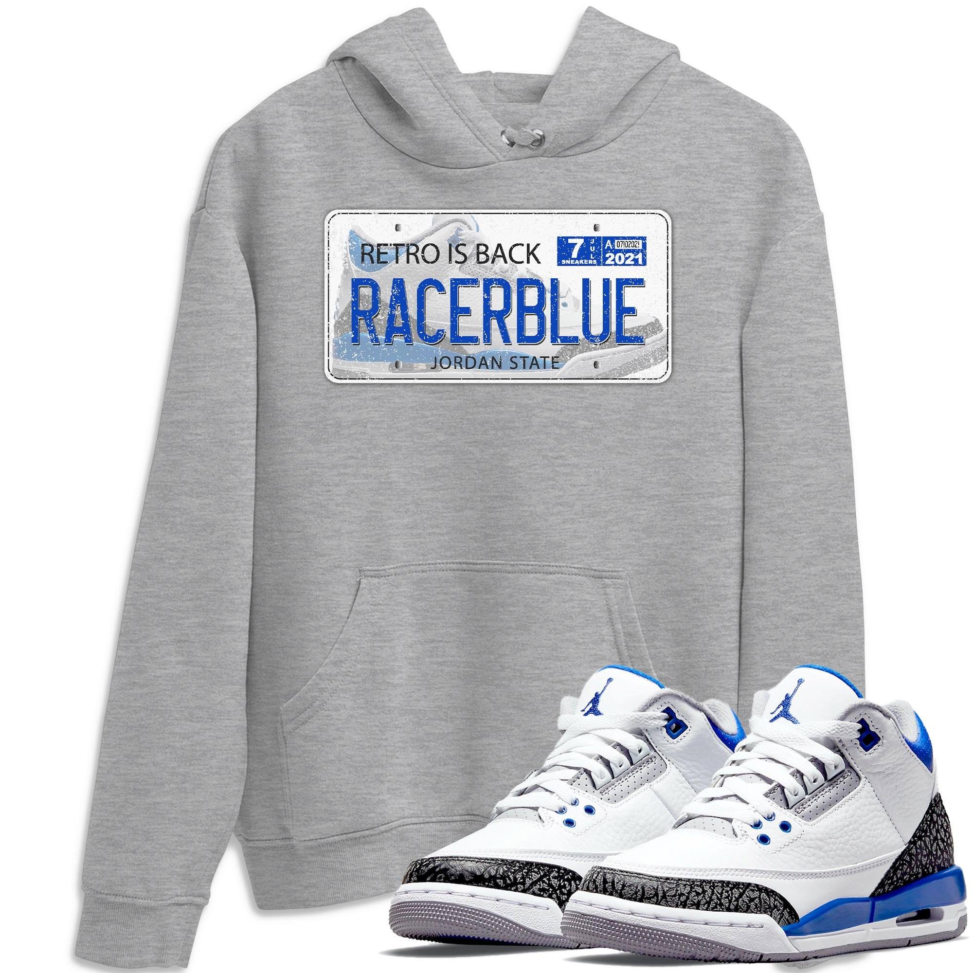 Jordan Plate Unisex Tops - Air Jordan 3 Racer Blue