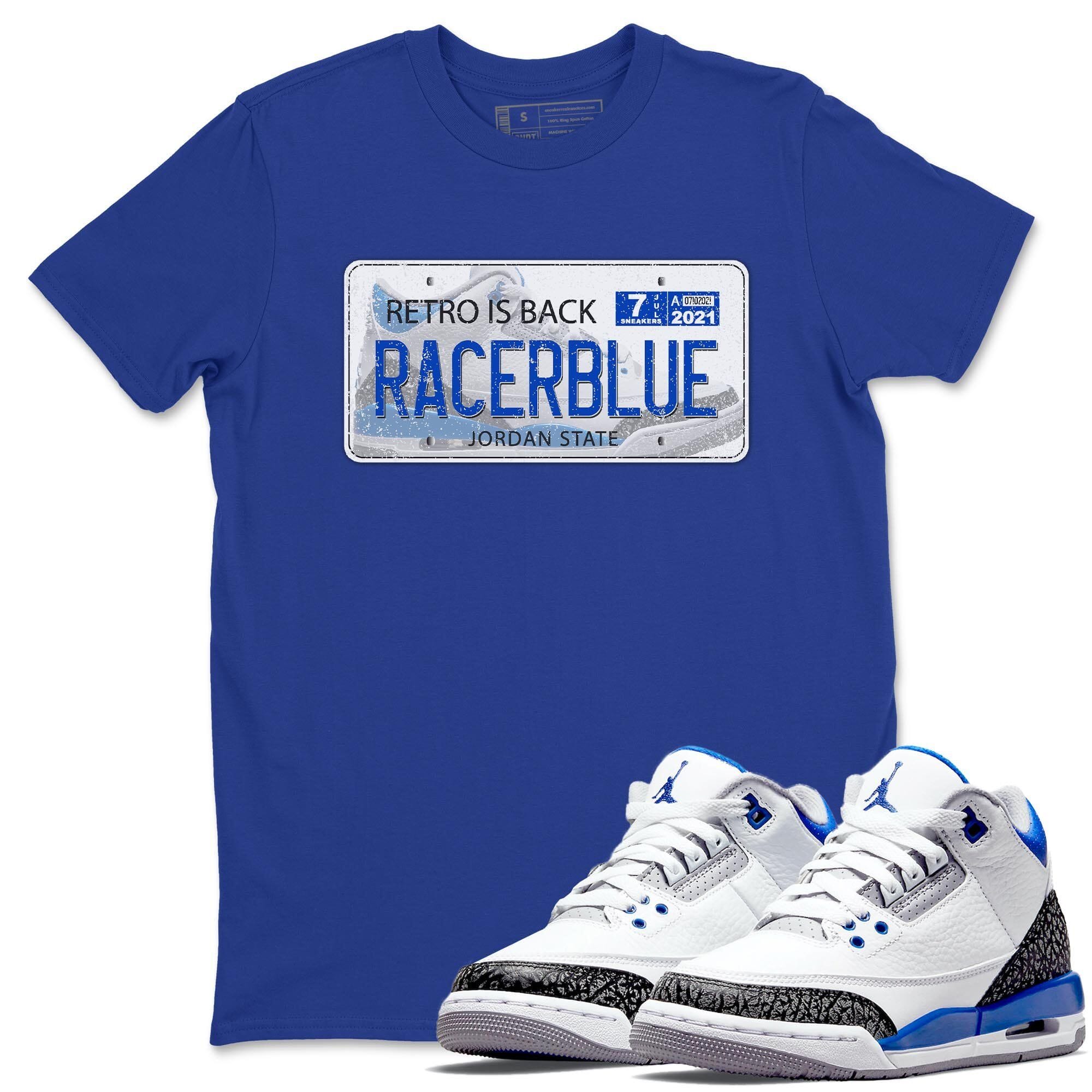 Jordan Plate Unisex Tops - Air Jordan 3 Racer Blue