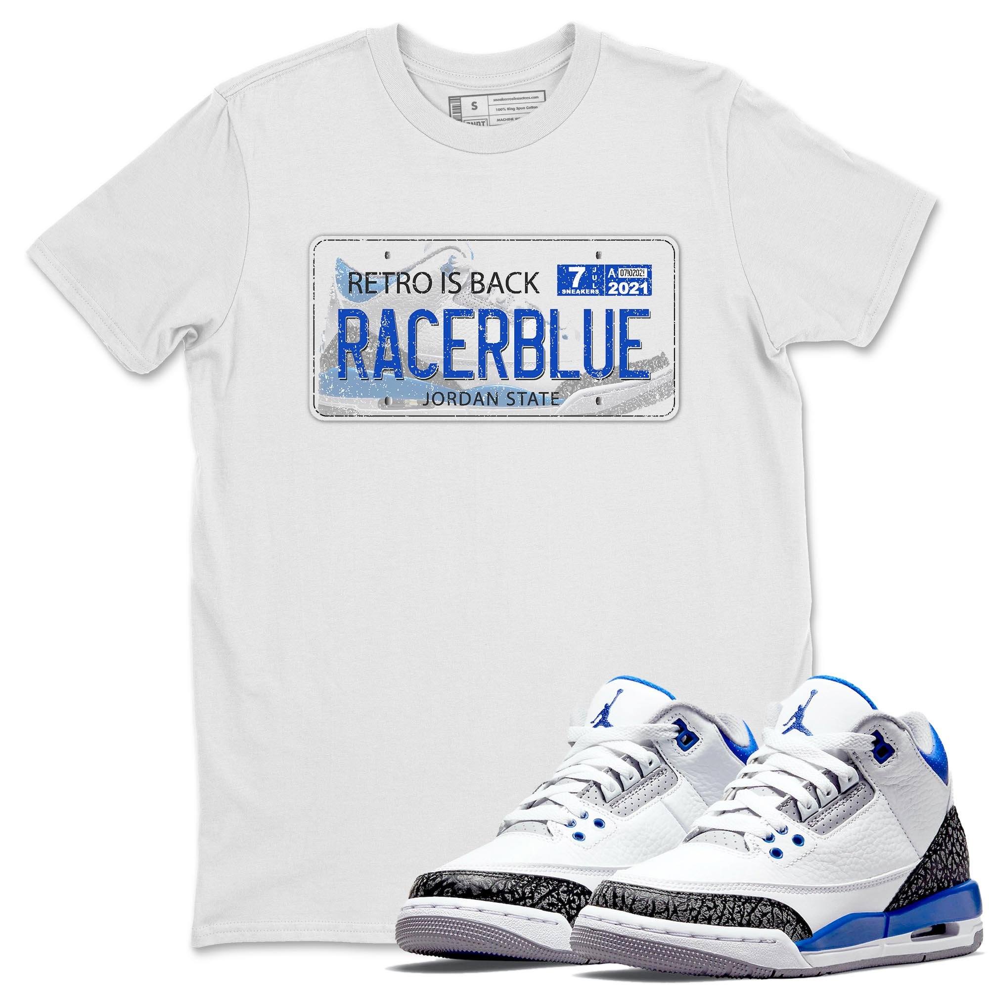 Jordan Plate Unisex Tops - Air Jordan 3 Racer Blue
