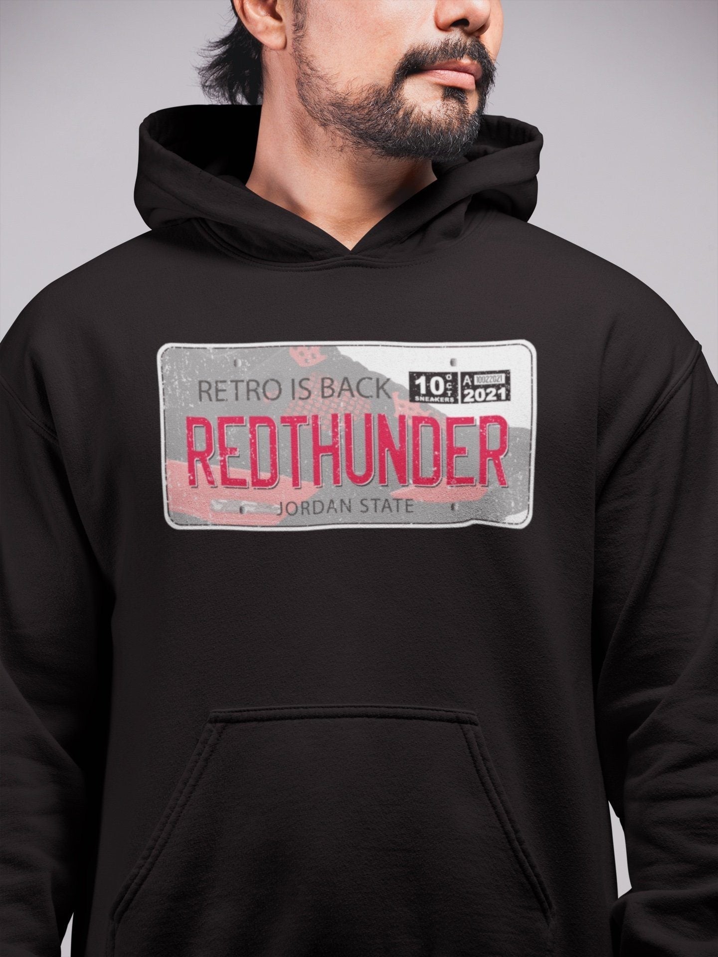 Jordan Plate Unisex Tops - Air Jordan 4 Red Thunder