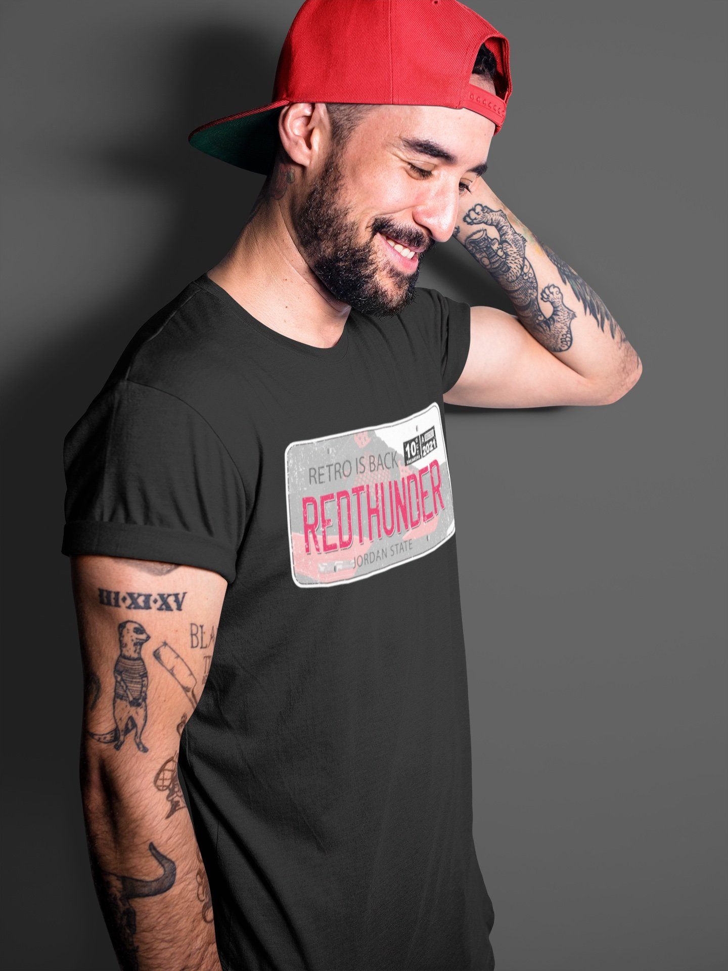 Jordan Plate Unisex Tops - Air Jordan 4 Red Thunder