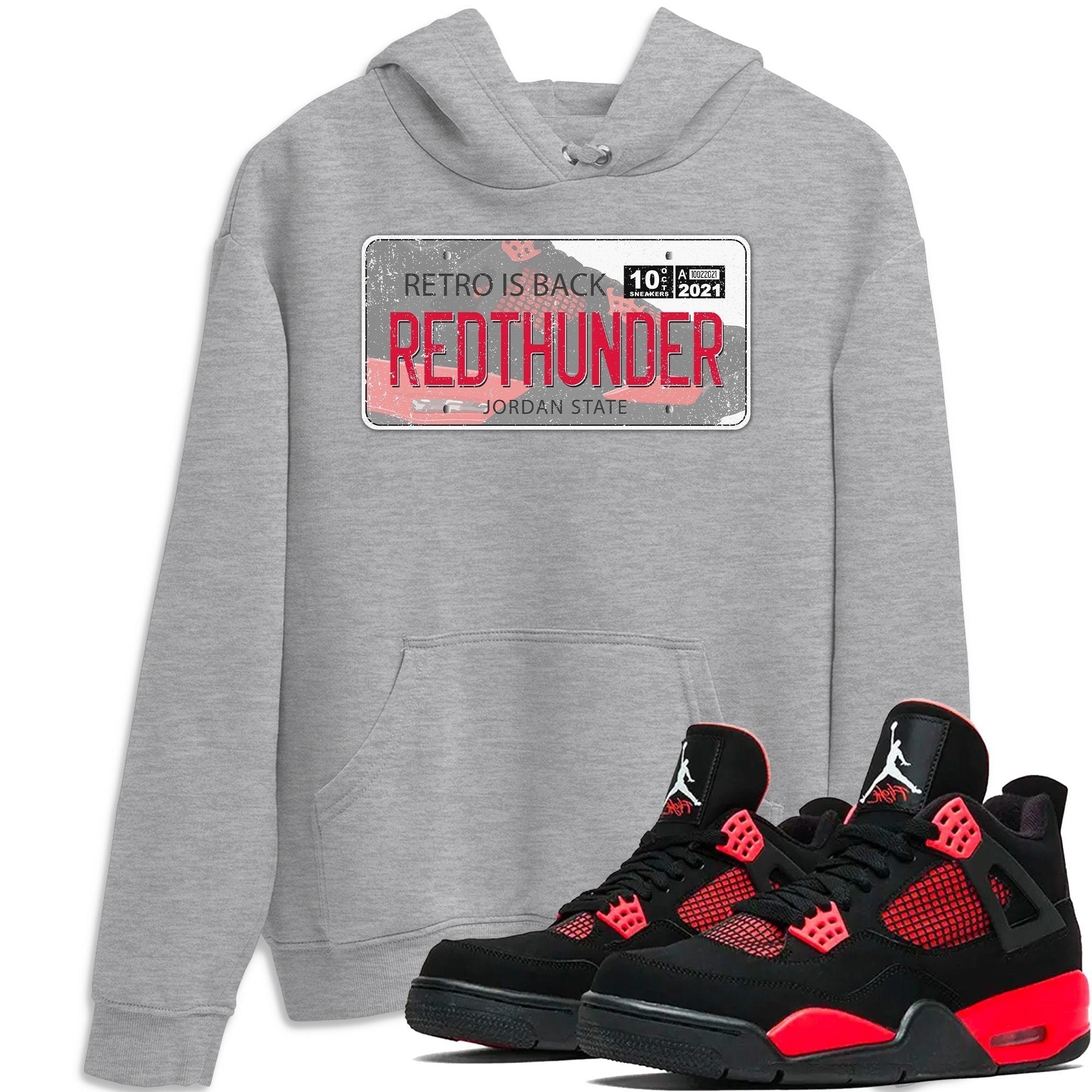 Jordan Plate Unisex Tops - Air Jordan 4 Red Thunder