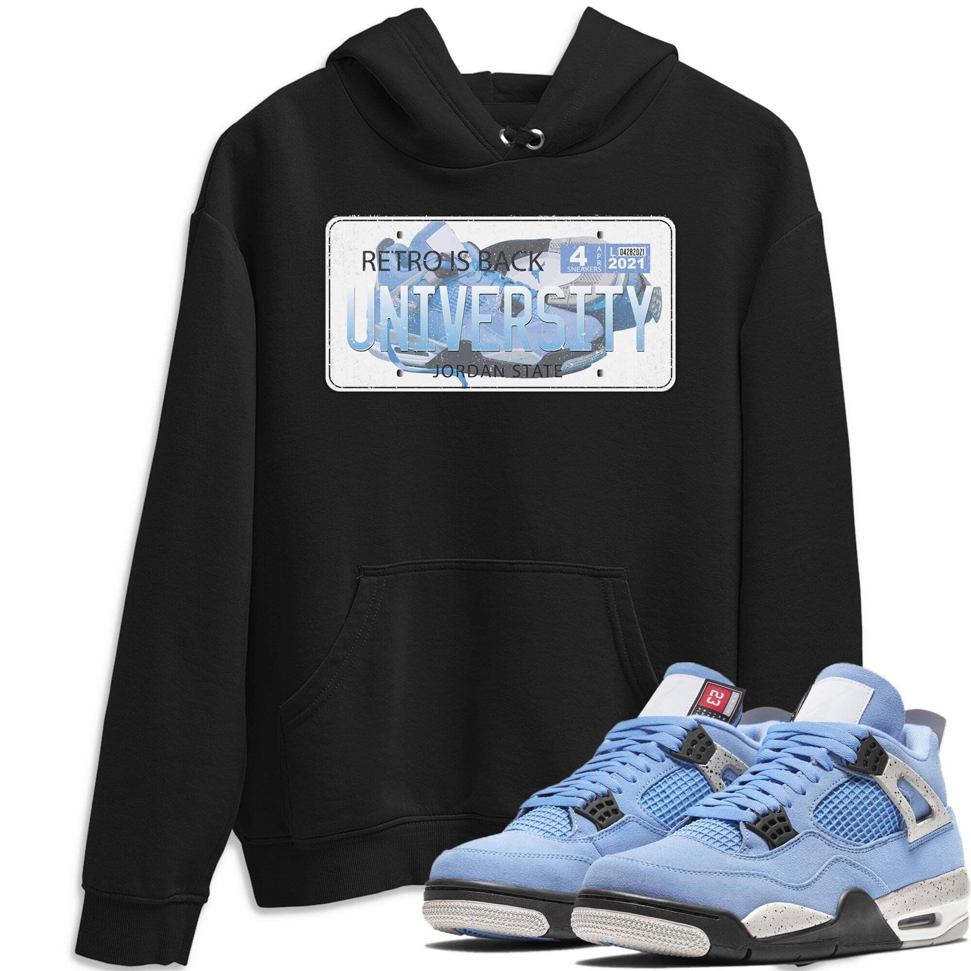 Jordan Plate Unisex Tops - Air Jordan 4 University Blue